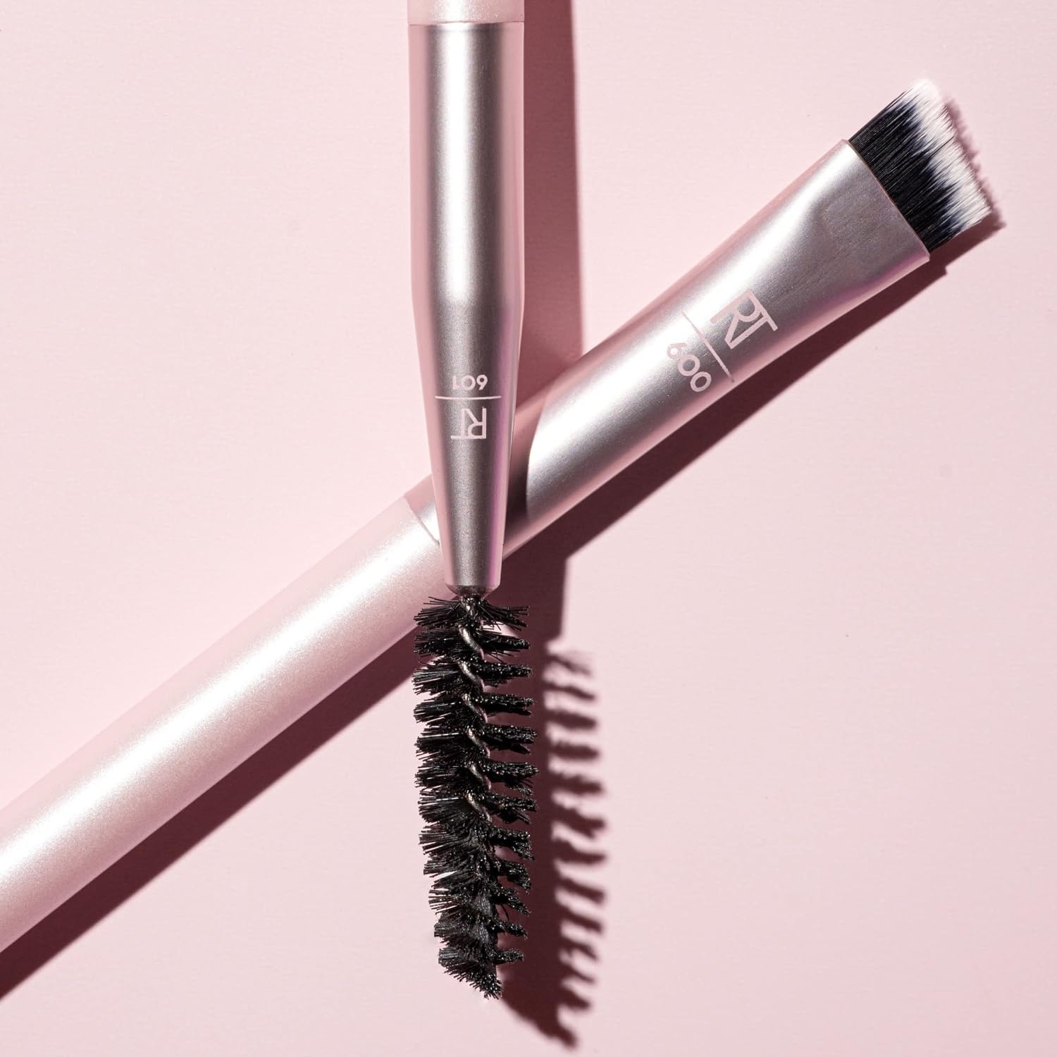 image:imageReal Techniques Brow Shaping Set Spoolie Tweezers amp Brow Brushes DualEnded Tools For Styling amp Shaping Eyebrows Get Full Fluffy Brows Multiuse Brushes CrueltyFree 3 Piece SetDualEnded Brow Brush