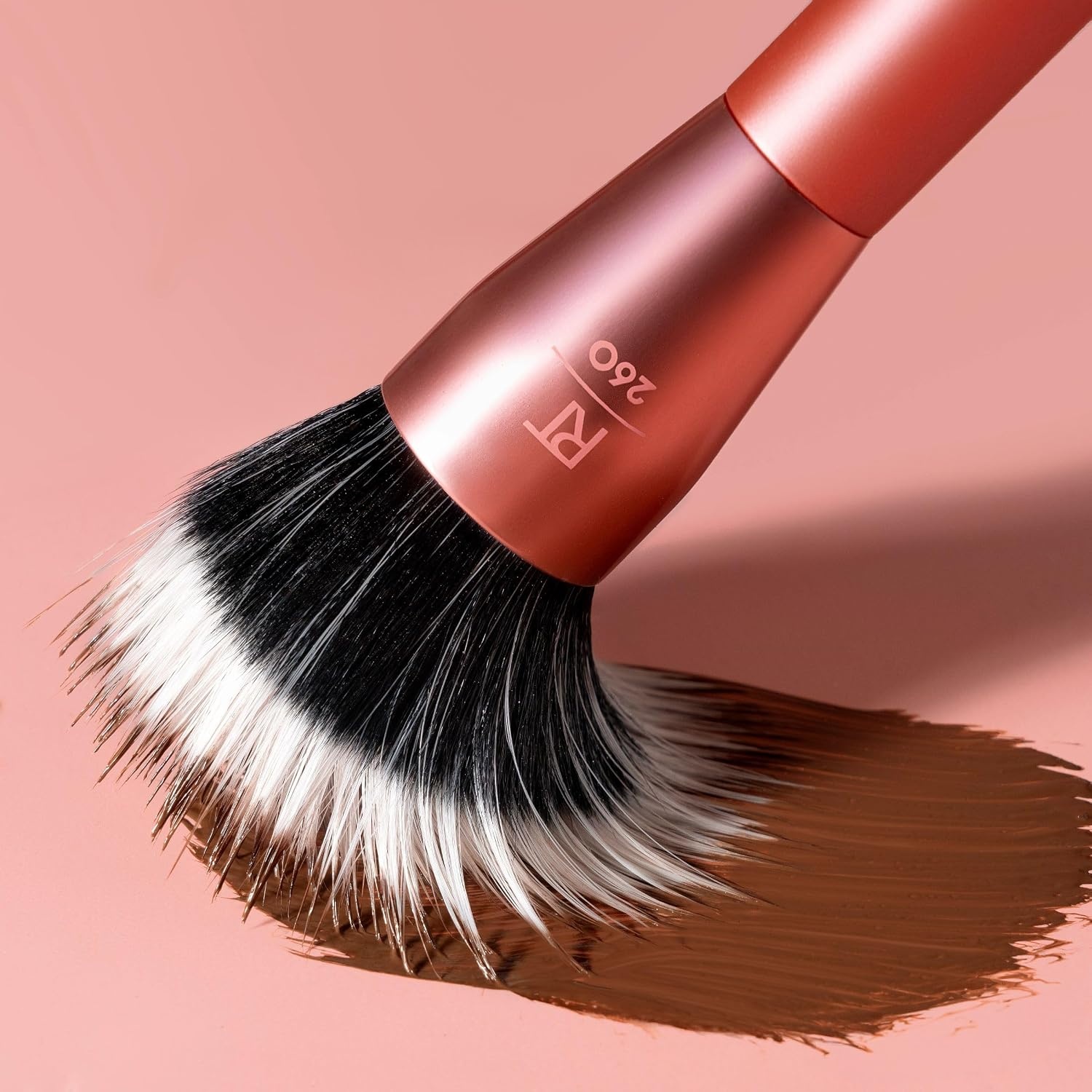 image:imageReal Techniques Extra Big Finishing Brush Large Makeup Brush For Powder Bronzer Highlight amp Contour XL Oversized Fan Brush For Quick Application CrueltyFree Synthetic Bristles 1 CountPink