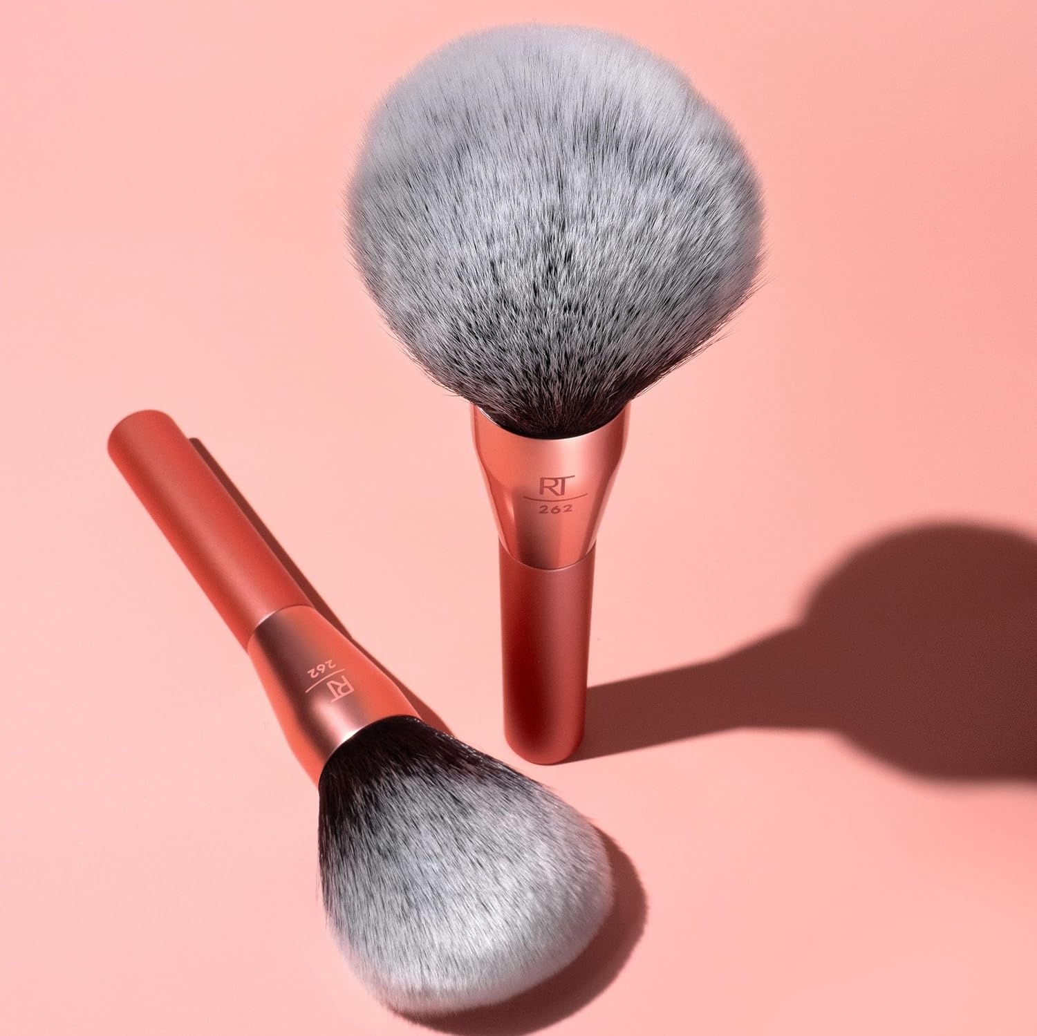 image:imageReal Techniques Extra Big Finishing Brush Large Makeup Brush For Powder Bronzer Highlight amp Contour XL Oversized Fan Brush For Quick Application CrueltyFree Synthetic Bristles 1 CountPink