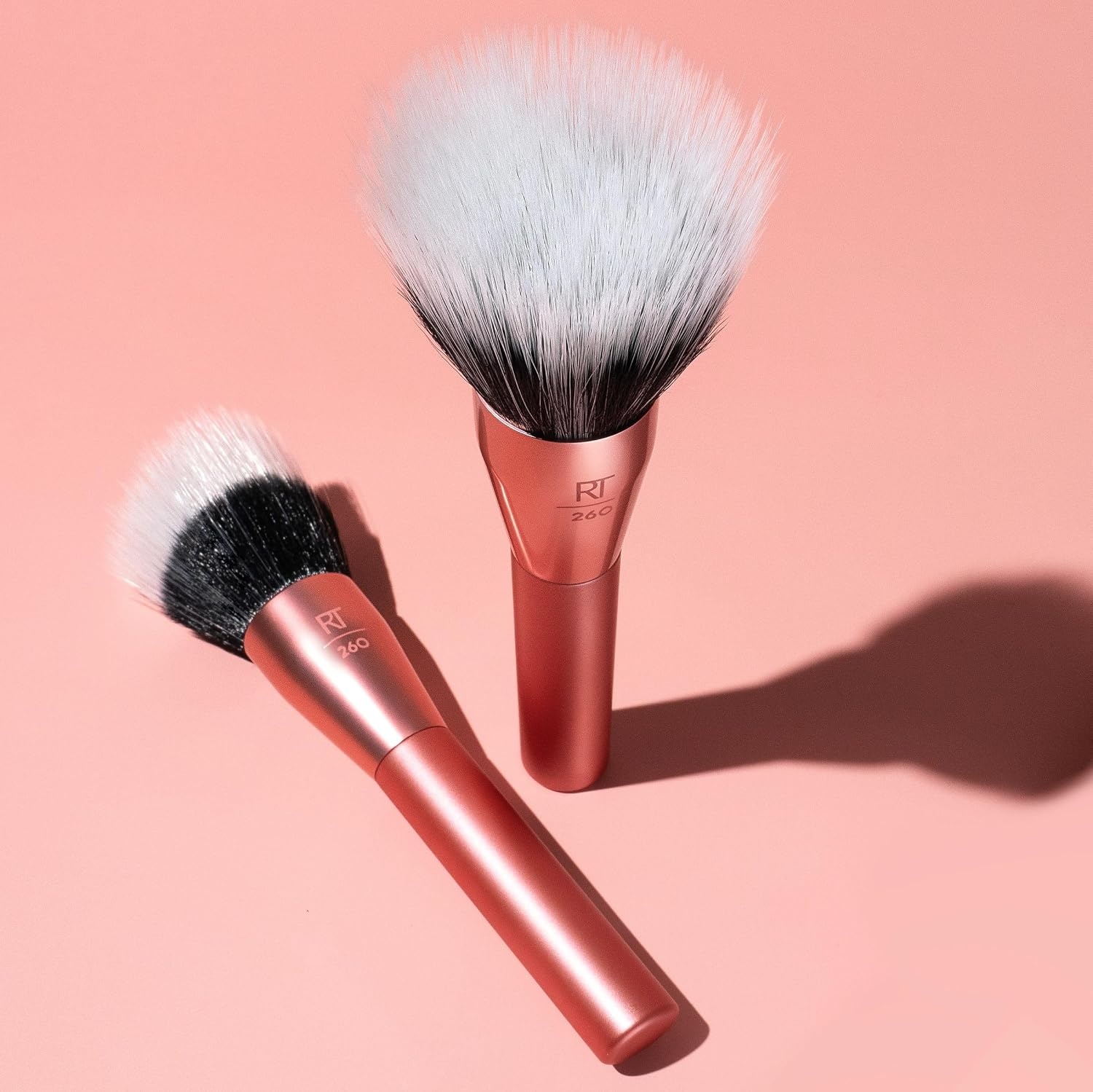 image:imageReal Techniques Extra Big Finishing Brush Large Makeup Brush For Powder Bronzer Highlight amp Contour XL Oversized Fan Brush For Quick Application CrueltyFree Synthetic Bristles 1 CountPink
