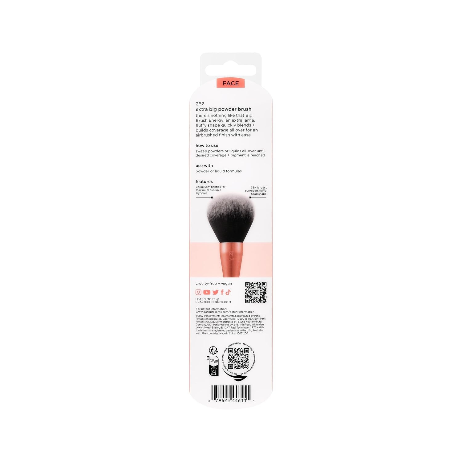 image:imageReal Techniques Extra Big Finishing Brush Large Makeup Brush For Powder Bronzer Highlight amp Contour XL Oversized Fan Brush For Quick Application CrueltyFree Synthetic Bristles 1 CountPink