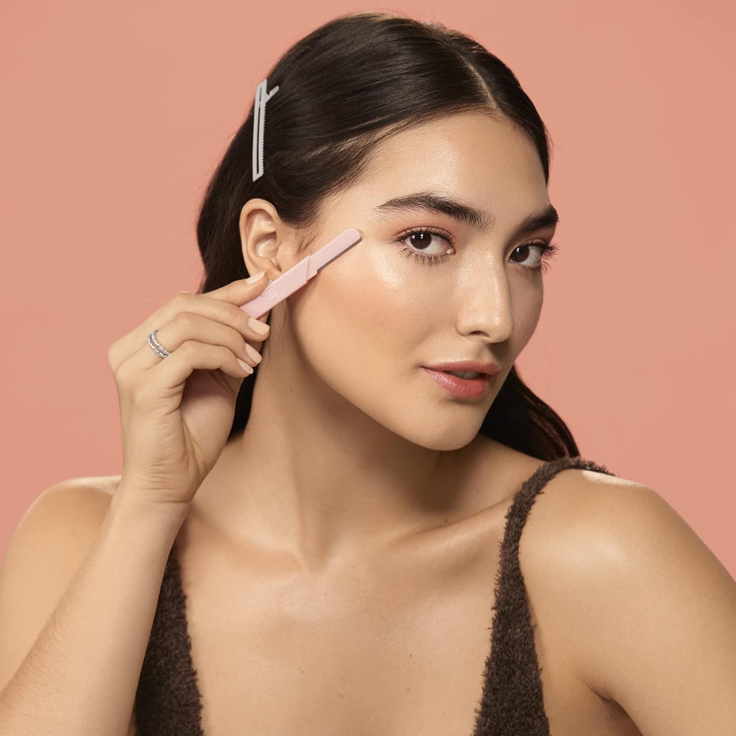 image:imageReal Techniques Face and Brow Razors Dual Ended Exfoliating Dermaplaning Womens Face Razor Multipurpose Facial Razors Precision Trimming for Peach Fuzz Dermablading Multiuse 3 Piece Set3 Count Pack of 2