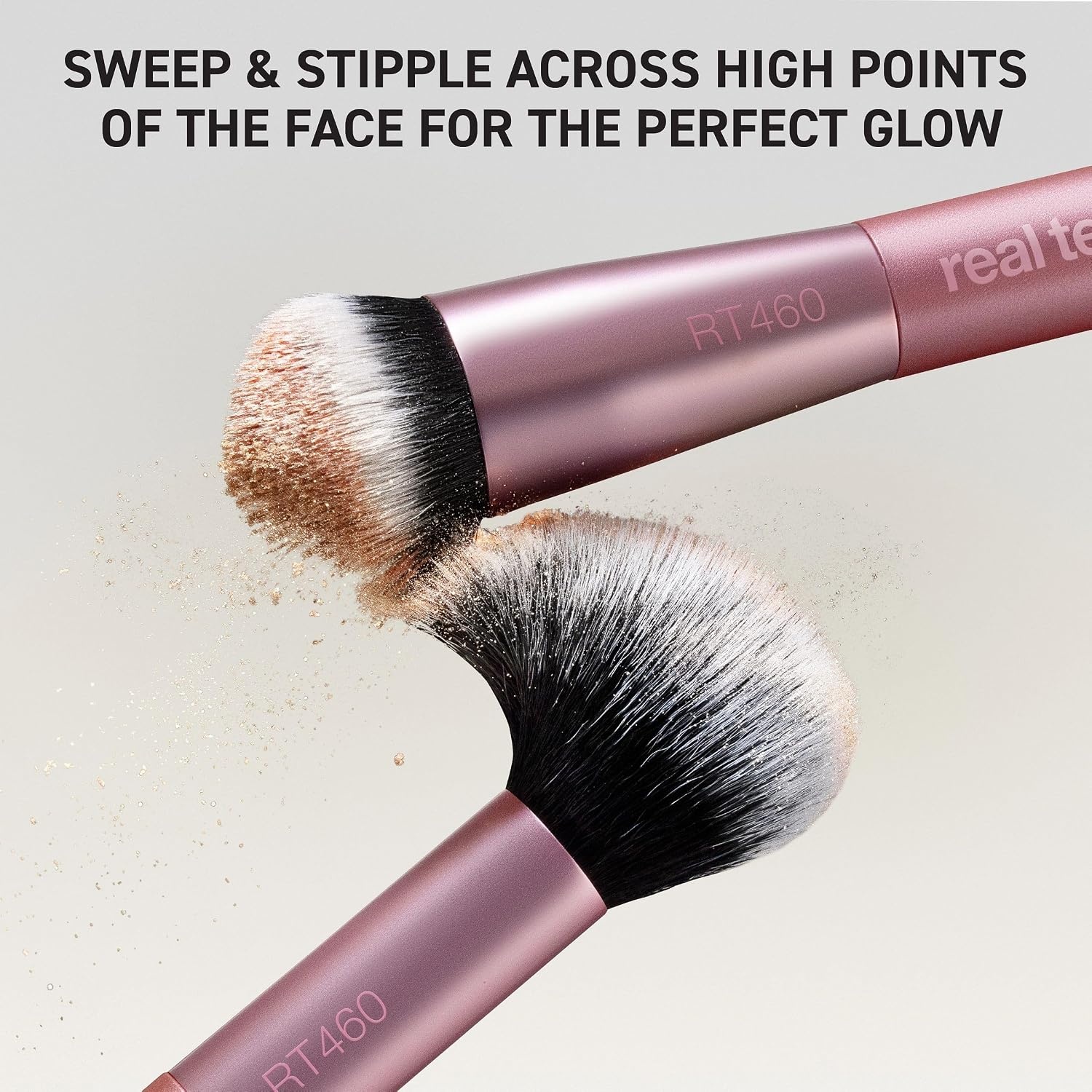 image:imageReal Techniques Highlight amp Detail Brush Precision DualDensity Highlighter amp Contour Makeup Brush for Liquid Cream amp Powder Formula Synthetic Bristles Vegan amp CrueltyFree