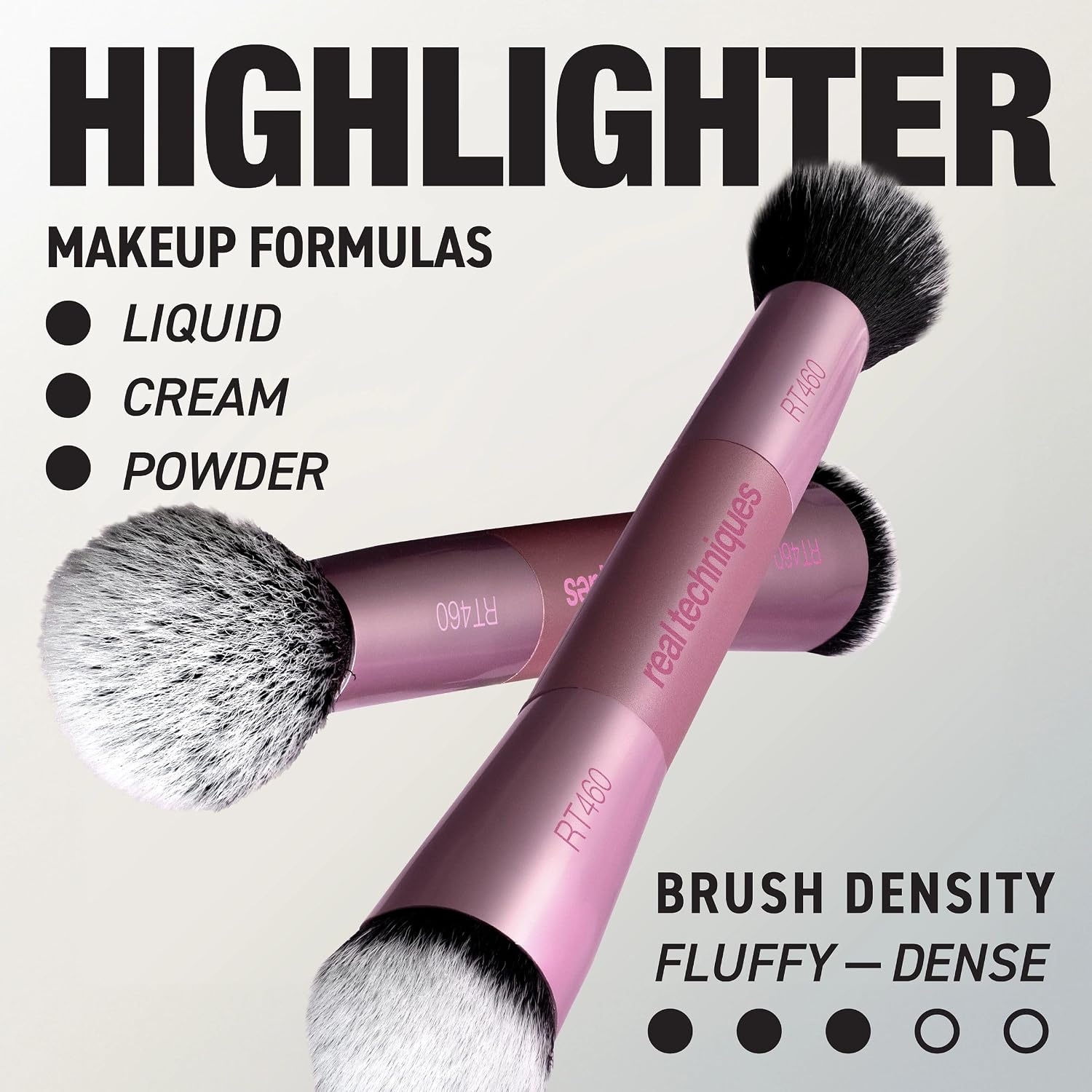 image:imageReal Techniques Highlight amp Detail Brush Precision DualDensity Highlighter amp Contour Makeup Brush for Liquid Cream amp Powder Formula Synthetic Bristles Vegan amp CrueltyFree