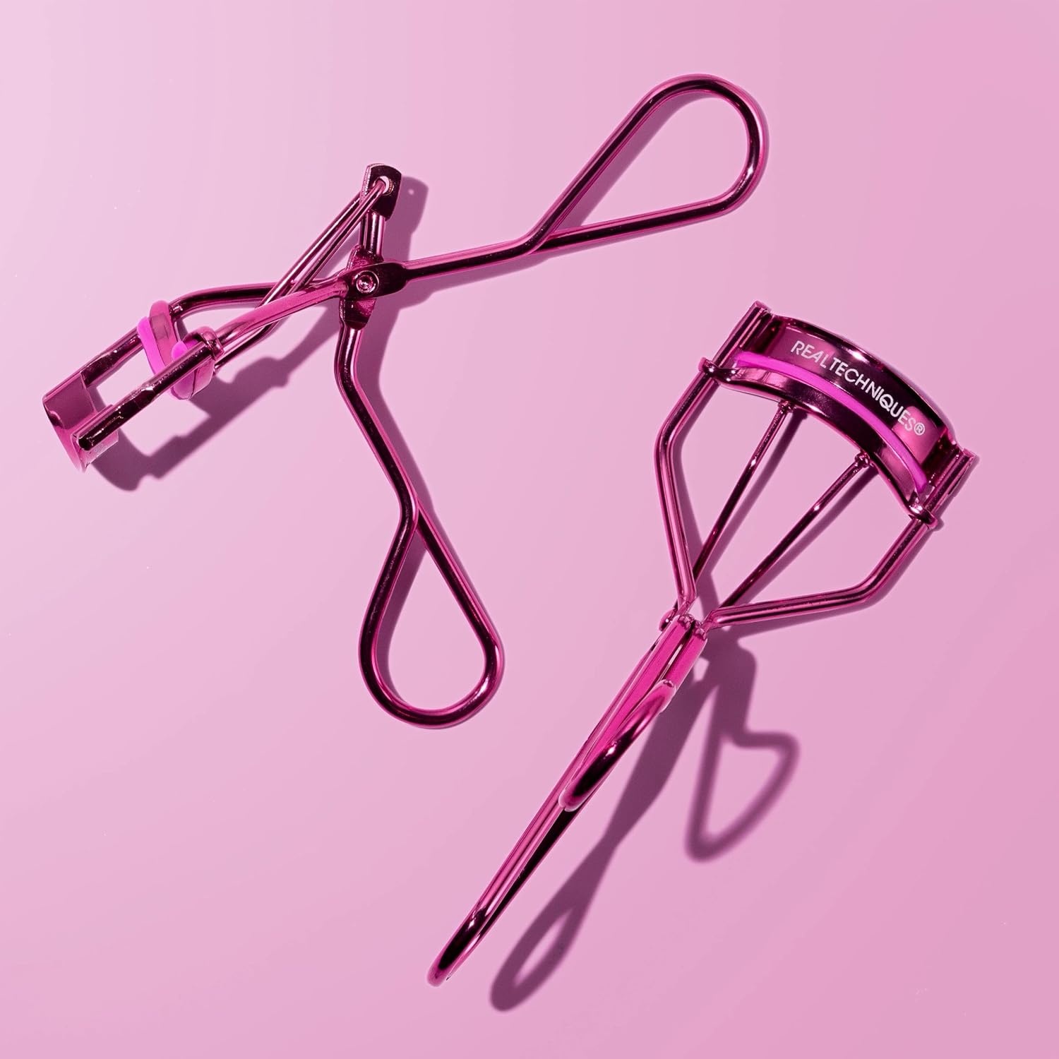 image:imageReal Techniques Miracle Eyelash Curler Gentle Lash Tool for Lifted Lashes Use with Mascara for Extra Volume TravelSize Lash Curler Comfort Grip amp PinchFree Design Pink CrueltyFree 1 Count