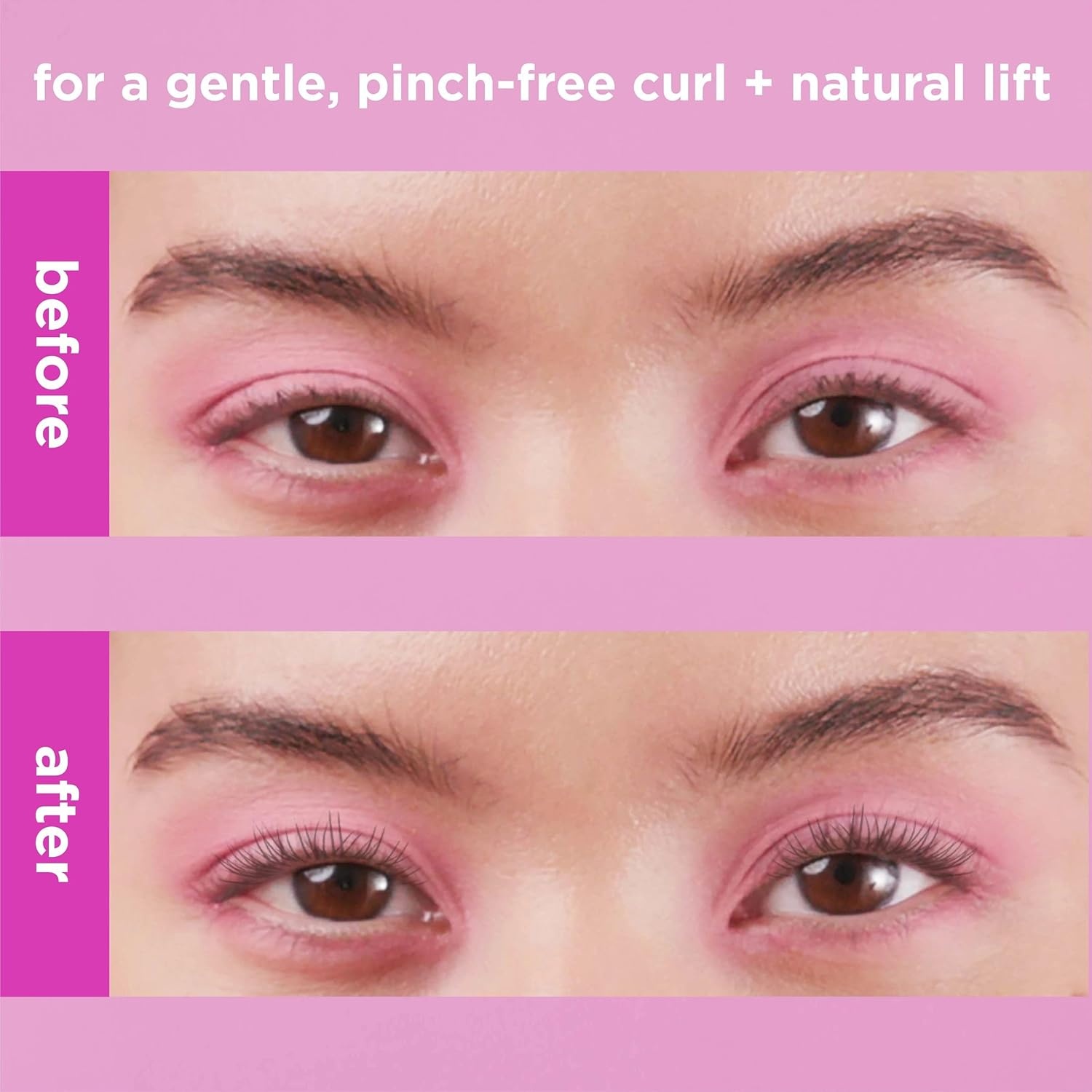 image:imageReal Techniques Miracle Eyelash Curler Gentle Lash Tool for Lifted Lashes Use with Mascara for Extra Volume TravelSize Lash Curler Comfort Grip amp PinchFree Design Pink CrueltyFree 1 Count