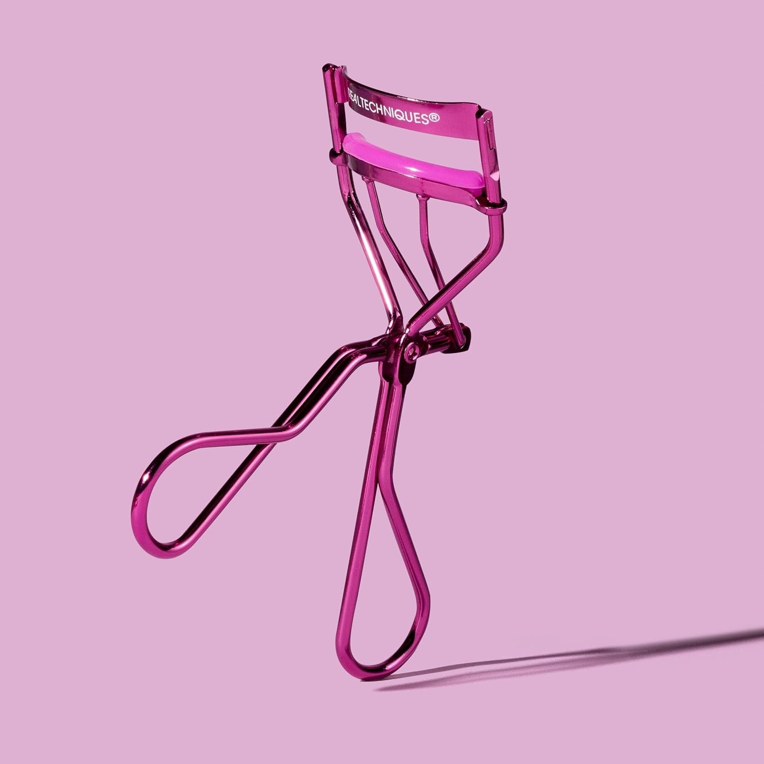 image:imageReal Techniques Miracle Eyelash Curler Gentle Lash Tool for Lifted Lashes Use with Mascara for Extra Volume TravelSize Lash Curler Comfort Grip amp PinchFree Design Pink CrueltyFree 1 Count