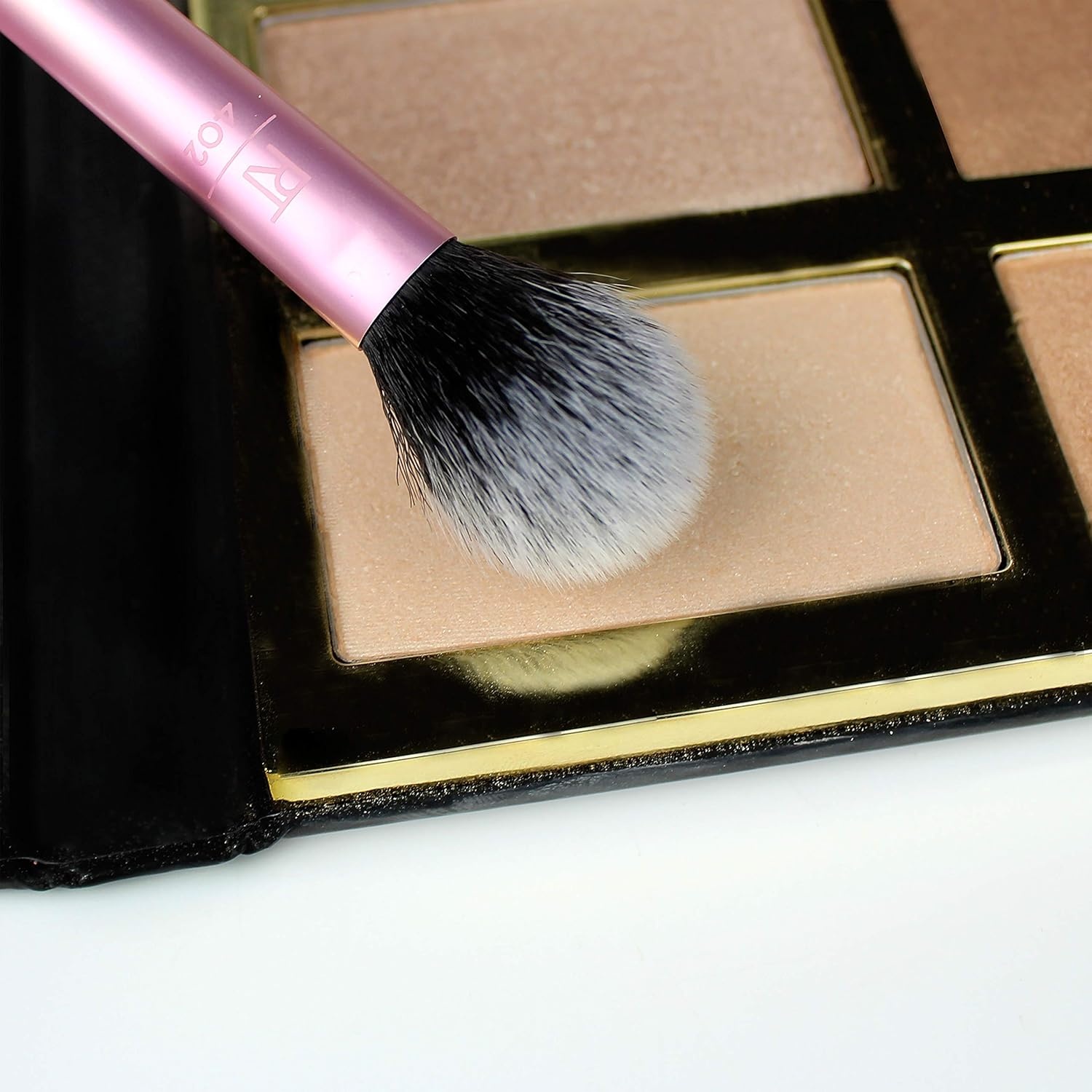 image:imageReal Techniques Setting Brush With Ultra Plush Custom Cut Synthetic Bristles and Extended Aluminum Ferrules to Build CoveragePink