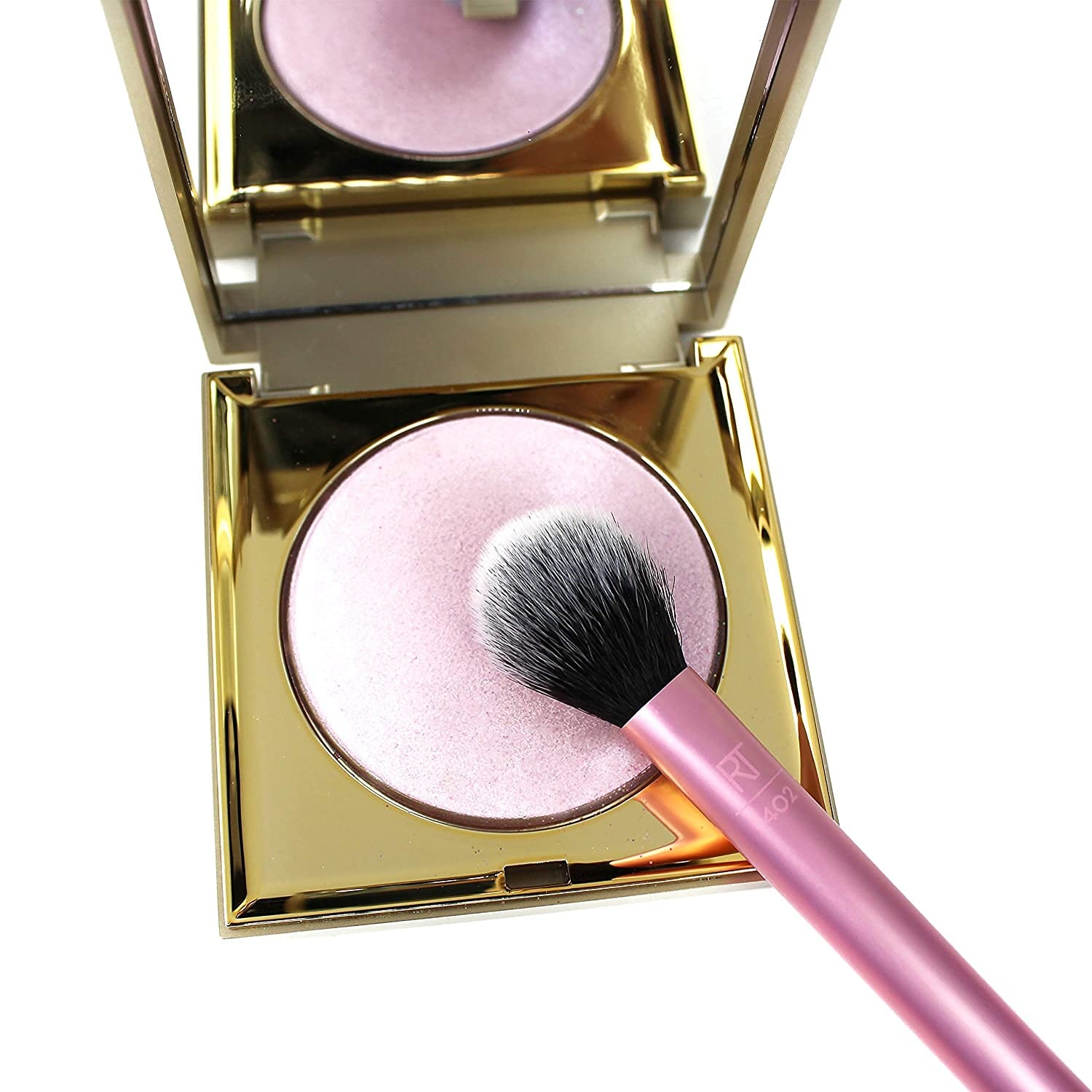 image:imageReal Techniques Setting Brush With Ultra Plush Custom Cut Synthetic Bristles and Extended Aluminum Ferrules to Build CoveragePink