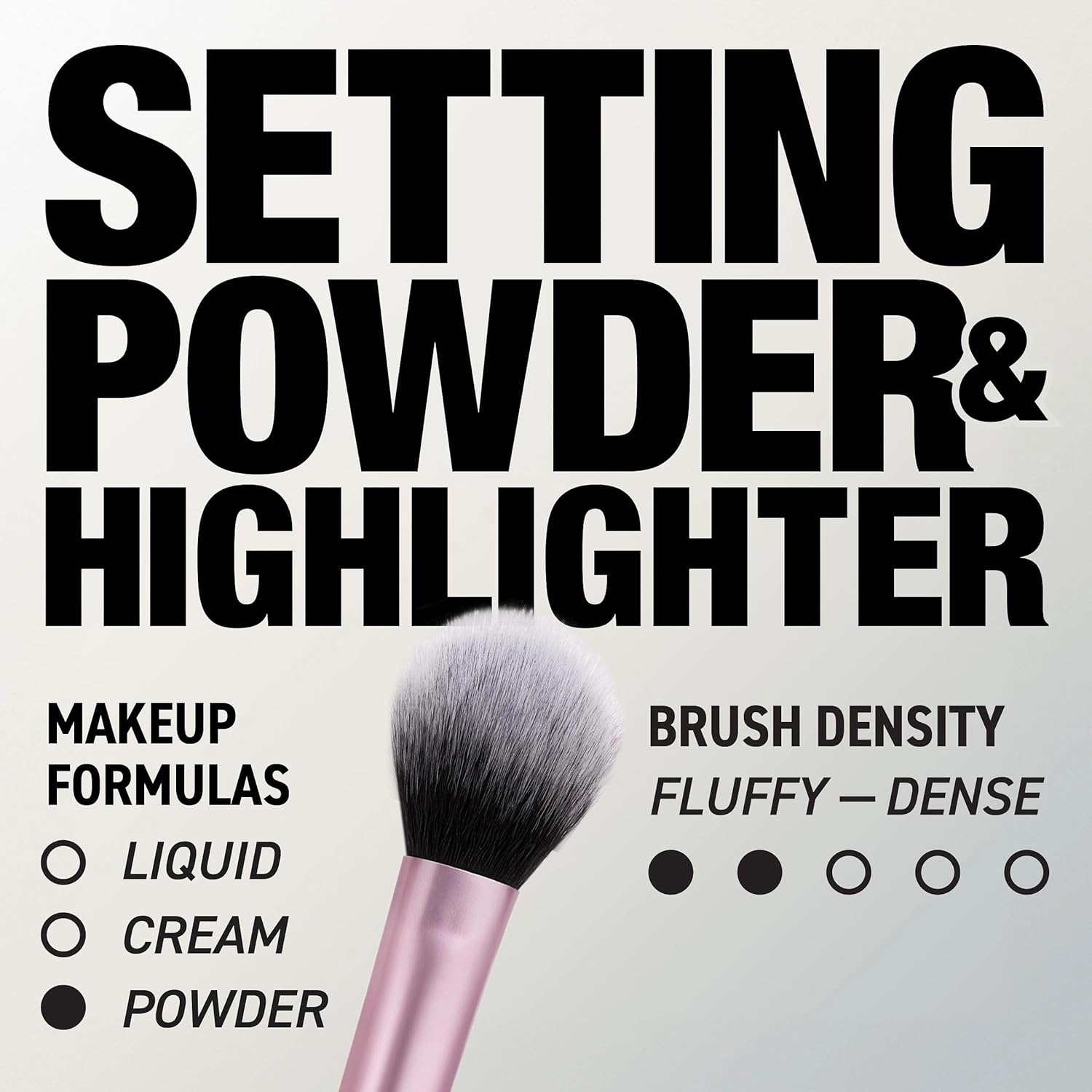image:imageReal Techniques Setting Brush With Ultra Plush Custom Cut Synthetic Bristles and Extended Aluminum Ferrules to Build CoveragePink