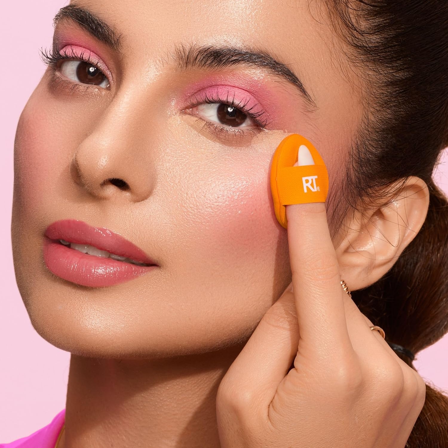 image:imageReal Techniques Vivid Escape Color Pop Blush Brush Multipurpose Makeup Brush For Easy Blending Use With Liquid amp Cream Blush Synthetic Soft Bristles CrueltyFree amp Vegan 1 Count1 Count Pack of 4