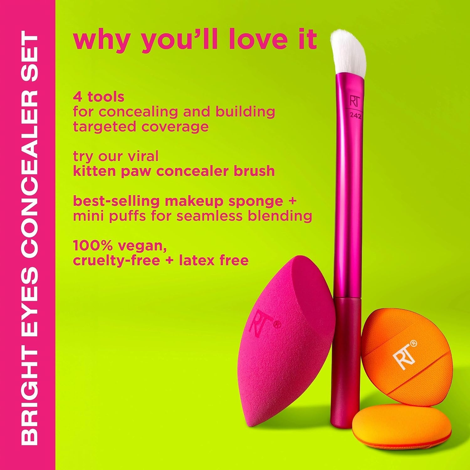 image:imageReal Techniques Vivid Escape Color Pop Blush Brush Multipurpose Makeup Brush For Easy Blending Use With Liquid amp Cream Blush Synthetic Soft Bristles CrueltyFree amp Vegan 1 Count1 Count Pack of 4