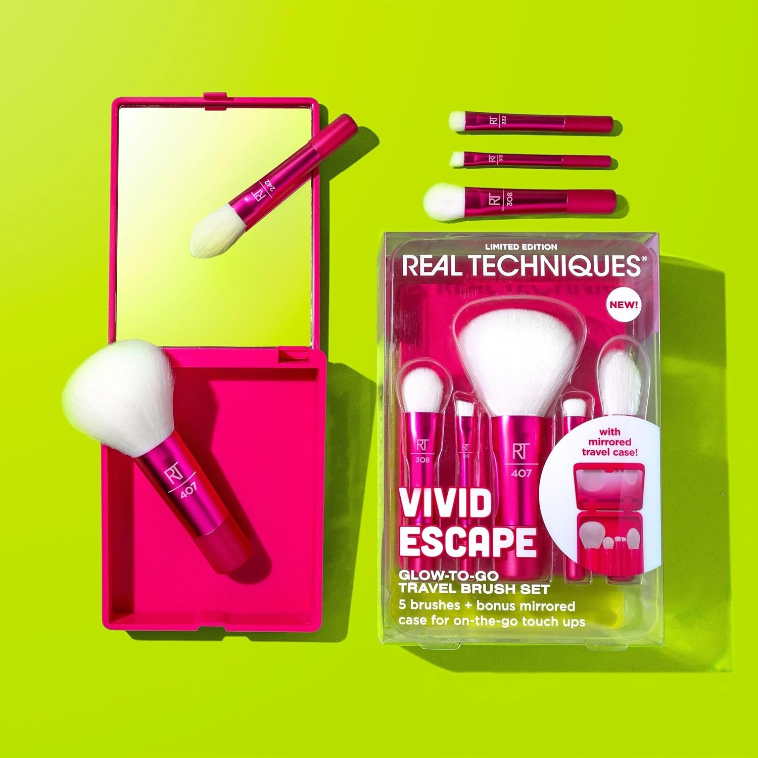 image:imageReal Techniques Vivid Escape Color Pop Blush Brush Multipurpose Makeup Brush For Easy Blending Use With Liquid amp Cream Blush Synthetic Soft Bristles CrueltyFree amp Vegan 1 Count1 Count Pack of 6