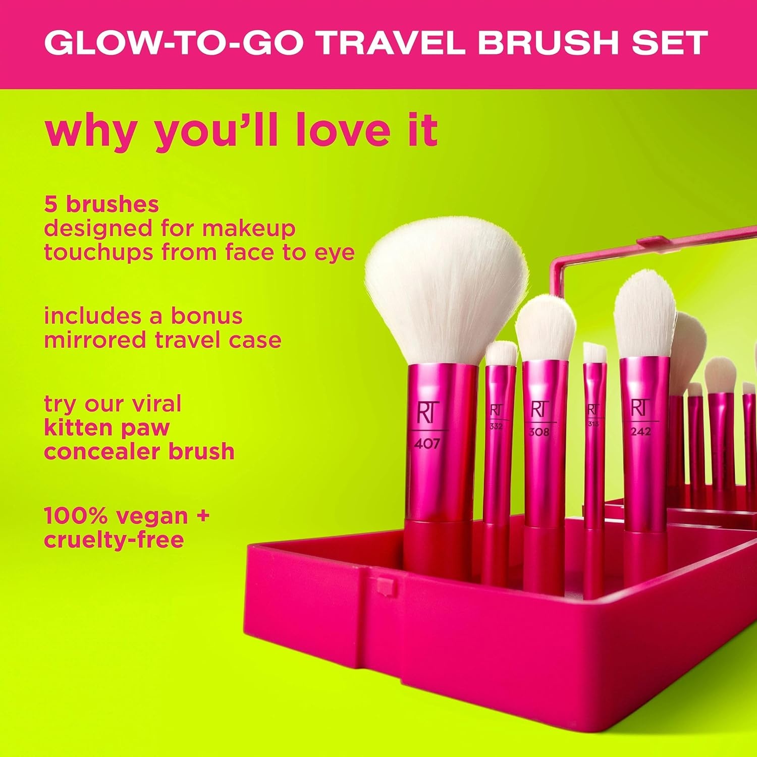 image:imageReal Techniques Vivid Escape Color Pop Blush Brush Multipurpose Makeup Brush For Easy Blending Use With Liquid amp Cream Blush Synthetic Soft Bristles CrueltyFree amp Vegan 1 Count1 Count Pack of 6