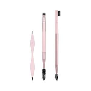 Real Techniques Brow Shaping Set, Spoolie, Tweezers & Brow Brushes, Dual-Ended Tools, For Styling, & Shaping Eyebrows, Get Full, Fluffy Brows, Multiuse Brushes, Cruelty-Free, 3 Piece Set(Brow Shaping Set)