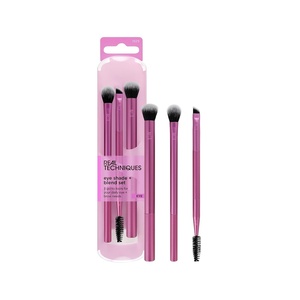 Real Techniques Eye Shade & Blend Makeup Brush Trio, For Eyeshadow & Liner, Makeup Tools for Shaping & Grooming Brows, Defined Makeup Look, Synthetic Bristles, Vegan & Cruelty-Free, 3 Count(Eye Shade & Blend Makeup Brush  3 Count)