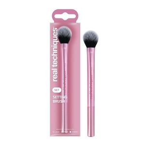 Real Techniques Setting Brush With Ultra Plush Custom Cut Synthetic Bristles and Extended Aluminum Ferrules to Build Coverage(Pink)