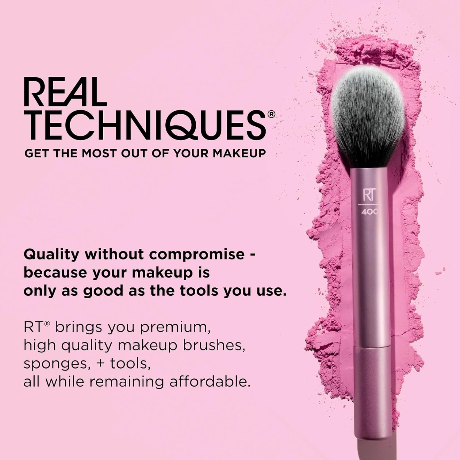 image:imageReal Techniques 11 Piece Travel Fantasy Mini Brush Set Travel Size Makeup Brushes For Foundation Eyeshadow Powder Blush Contour amp Concealer Makeup Bag Included Gift Set CrueltyFree10 Piece Set