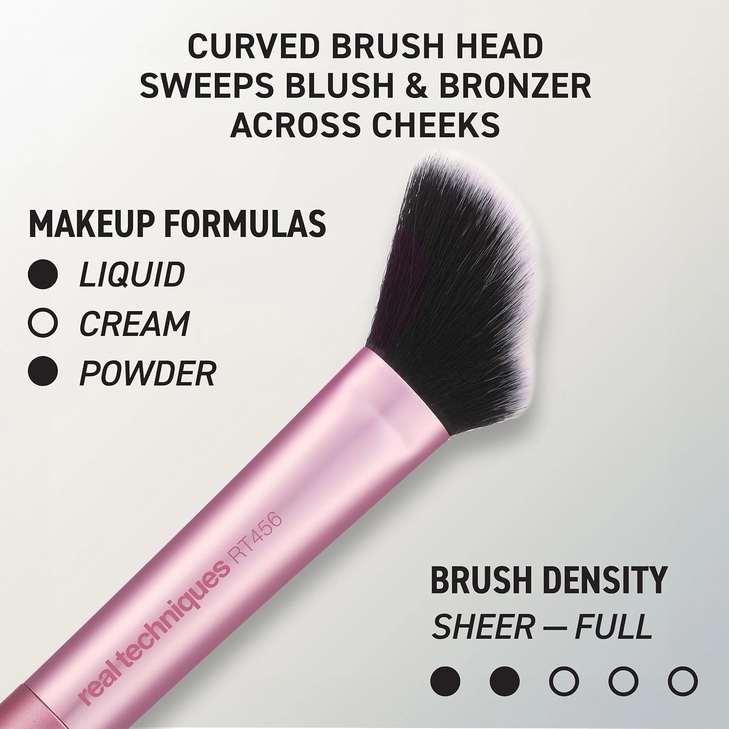 image:imageReal Techniques 3 Piece Cheeky Trio Makeup Brush Set Blush amp Bronzer Brush Set Cream amp Liquid Blush Brush Bronzing Brush amp Blurring Blush Puff Vegan amp CrueltyFree