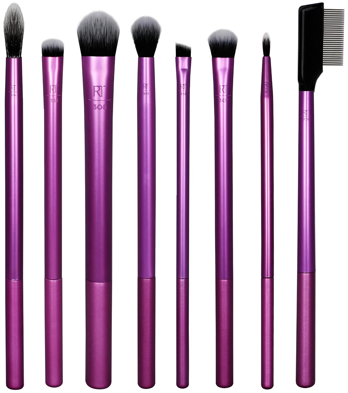 image:imageReal Techniques 8 Piece Everyday Eye Essentials Makeup Brush Set Eye Brushes for Eye Liner Eyeshadow Brows amp Lashes Travel Friendly Gift Set Synthetic Bristles CrueltyFree amp Vegan8 Piece Set Pack of 8
