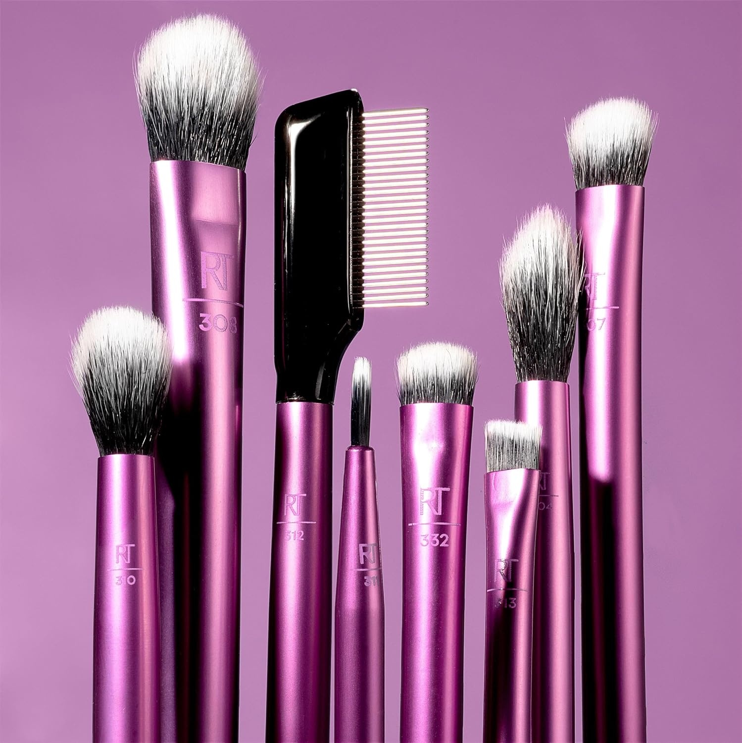 image:imageReal Techniques 8 Piece Everyday Eye Essentials Makeup Brush Set Eye Brushes for Eye Liner Eyeshadow Brows amp Lashes Travel Friendly Gift Set Synthetic Bristles CrueltyFree amp Vegan8 Piece Set Pack of 8
