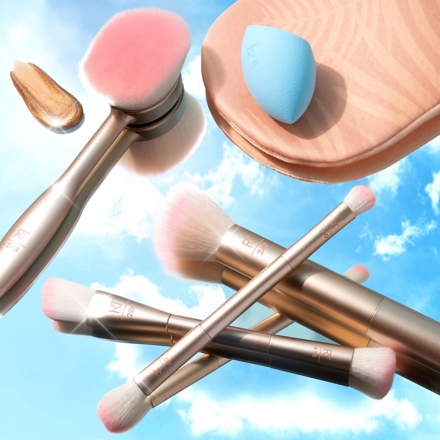 image:imageReal Techniques 9 Piece Au Naturale Makeup Brush Set For Liquid Cream amp Powder Eyeshadow Foundation Blush Bronzer amp Contour Travel Friendly Brushes Gift Set CrueltyFree Bristles6 Piece Set