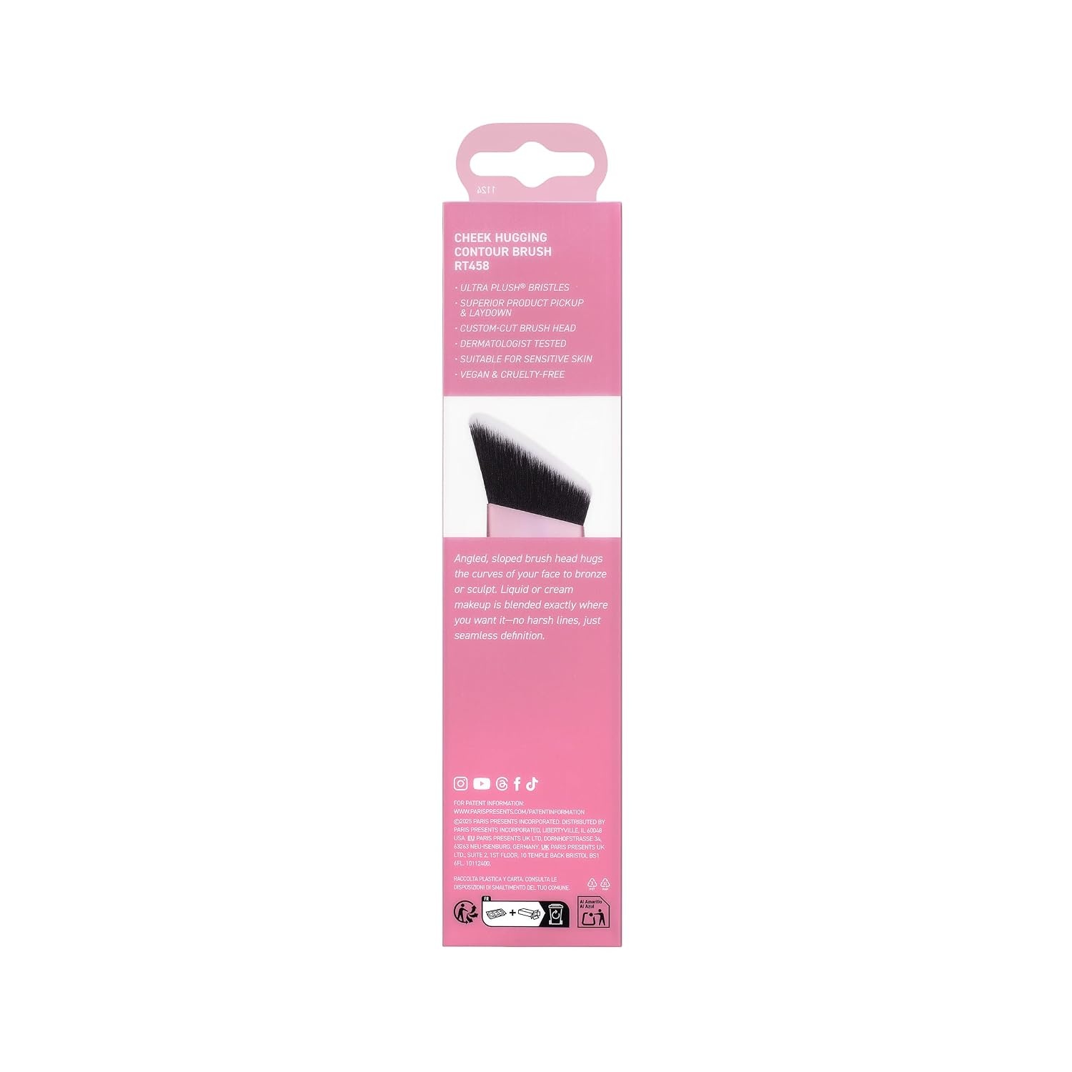 image:imageReal Techniques Cheek Hugging Contour Brush Angled Makeup Brush for Cream Contour Liquid Bronzer amp Sculpting Precision Face Shaping UltraPlush Bristles CrueltyFree 1 CountCheek Hugging Brush