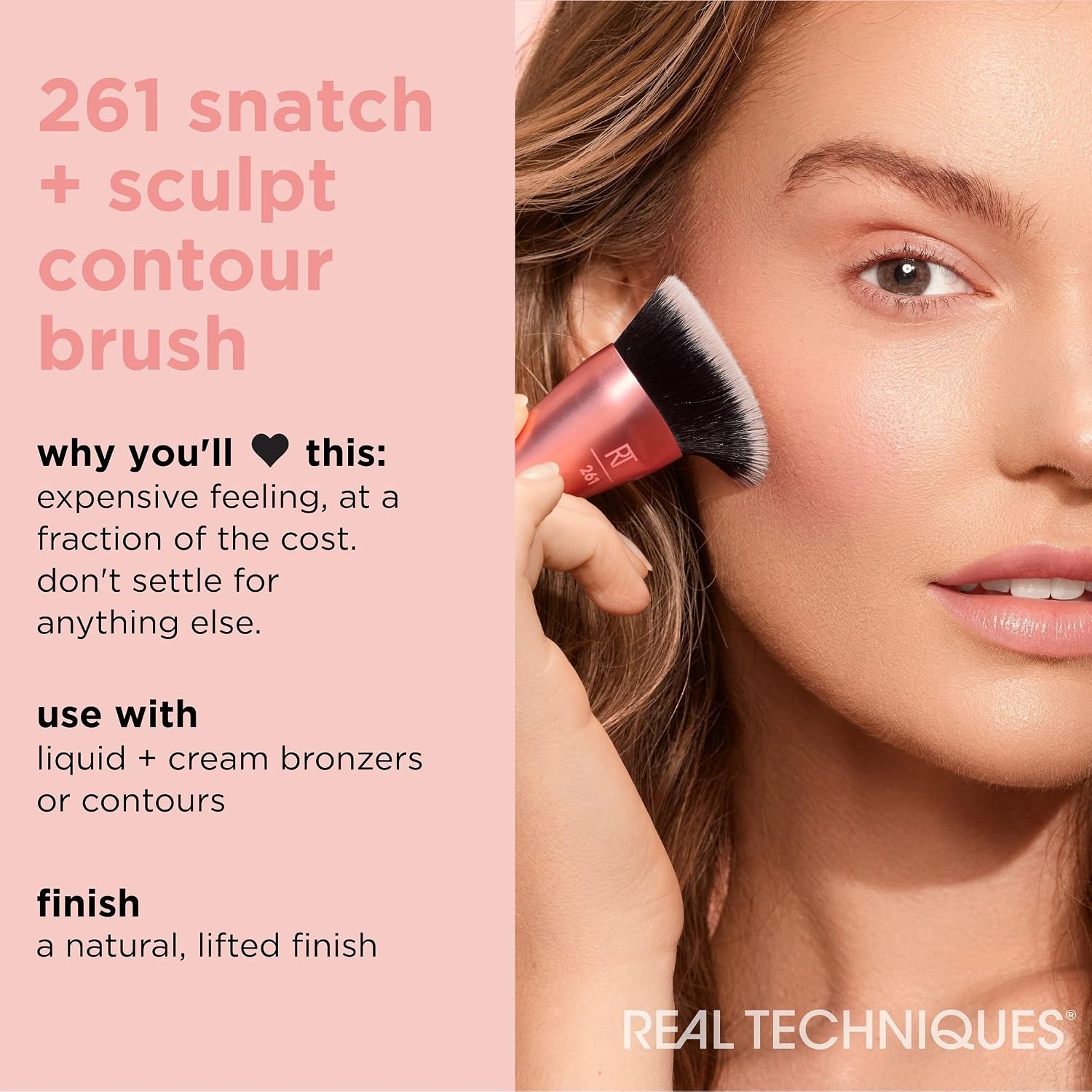 image:imageReal Techniques Cheek Hugging Contour Brush Angled Makeup Brush for Cream Contour Liquid Bronzer amp Sculpting Precision Face Shaping UltraPlush Bristles CrueltyFree 1 CountSnatch Sculpt Brush
