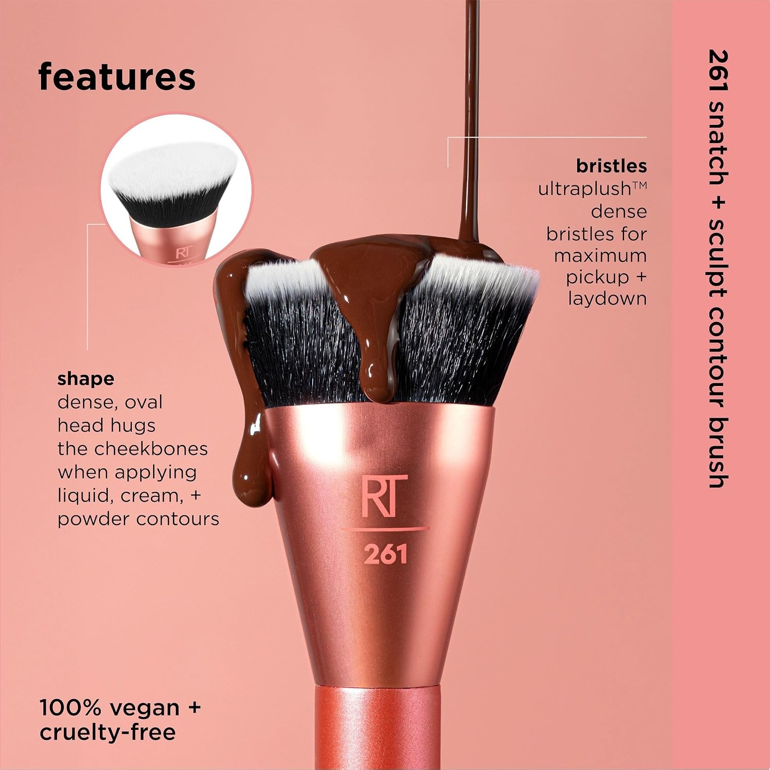 image:imageReal Techniques Cheek Hugging Contour Brush Angled Makeup Brush for Cream Contour Liquid Bronzer amp Sculpting Precision Face Shaping UltraPlush Bristles CrueltyFree 1 CountSnatch Sculpt Brush