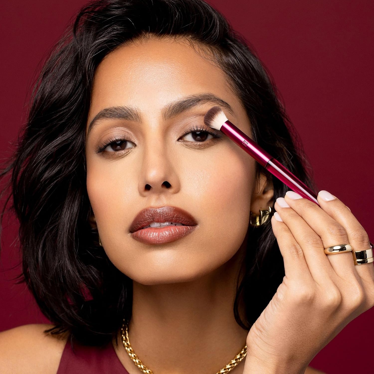 image:imageReal Techniques Cherry On Top MesmerEYES Brush Trio Limited Edition Makeup Brush Set Synthetic Bristles Eyeshadow Blending Brushes Vegan amp CrueltyFree For Powder amp Cream Shadow 3 Piece Set