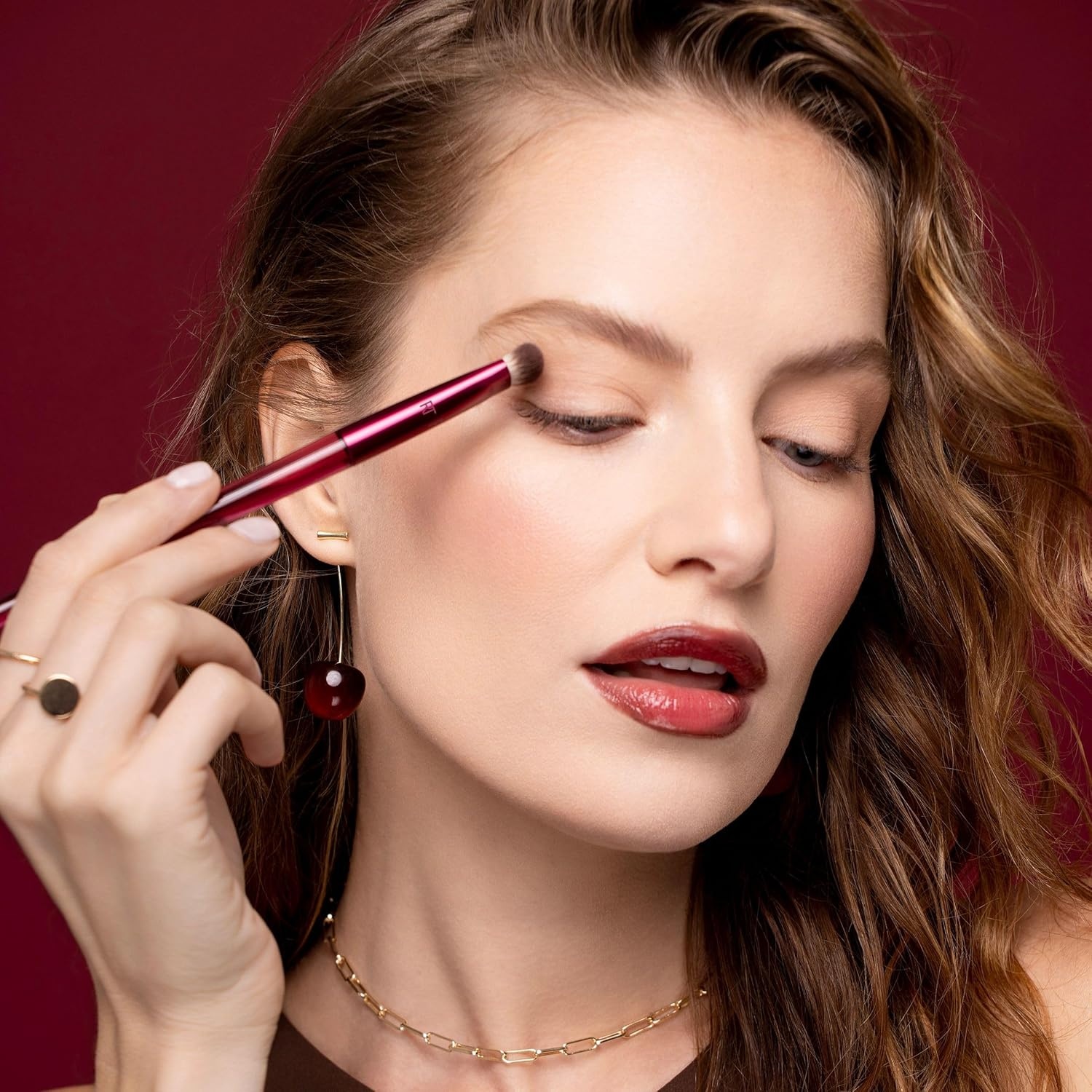 image:imageReal Techniques Cherry On Top MesmerEYES Brush Trio Limited Edition Makeup Brush Set Synthetic Bristles Eyeshadow Blending Brushes Vegan amp CrueltyFree For Powder amp Cream Shadow 3 Piece Set