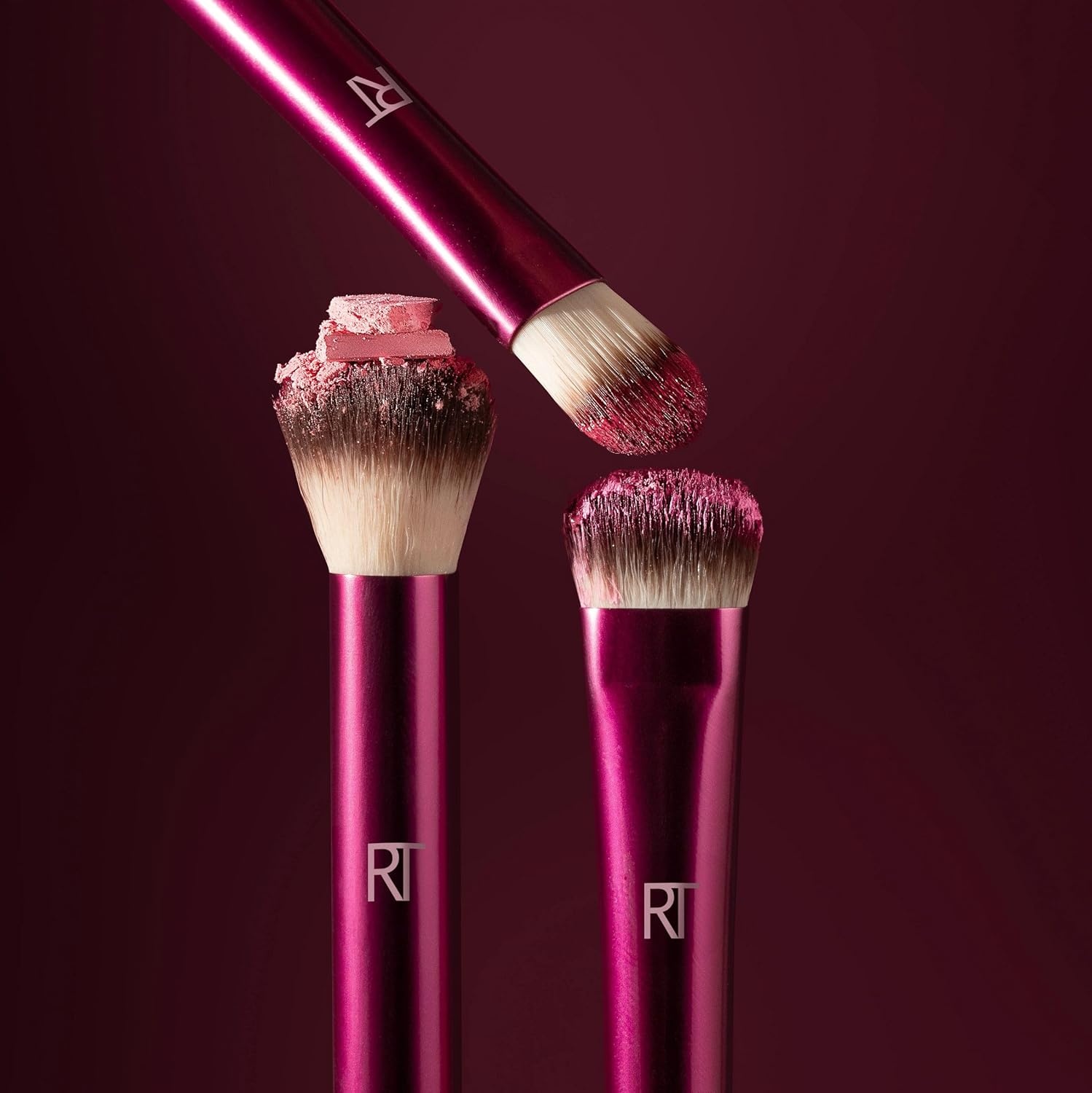 image:imageReal Techniques Cherry On Top MesmerEYES Brush Trio Limited Edition Makeup Brush Set Synthetic Bristles Eyeshadow Blending Brushes Vegan amp CrueltyFree For Powder amp Cream Shadow 3 Piece Set