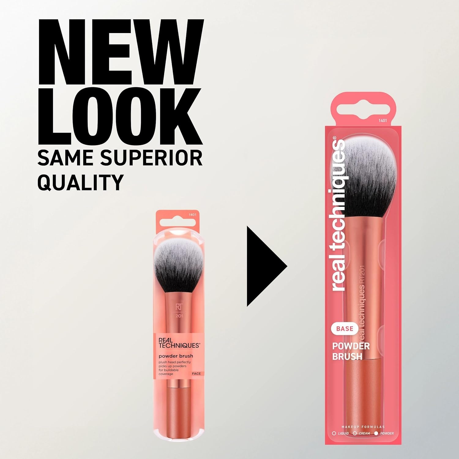 image:imageReal Techniques Cruelty Free Powder Brush With Ultra Plush Custom Cut Synthetic Bristles and Extended Aluminum Ferrules to Build Coverage