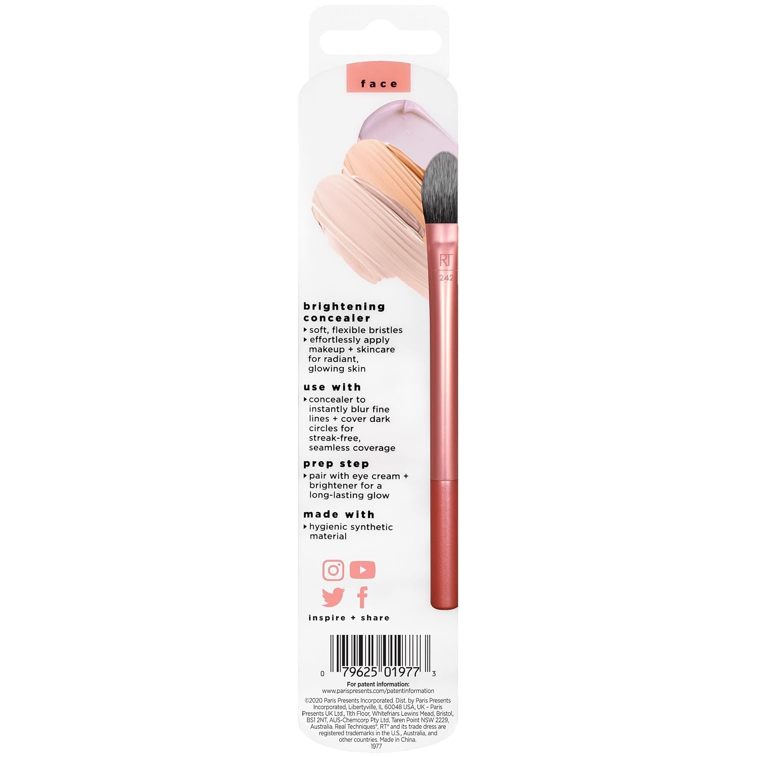 image:imageReal Techniques Expert Concealer Brush Conceal Under Eyes amp Cover Blemishes Makeup Brush For Blending Liquid amp Cream Concealer Brighten Dark Circles CrueltyFree Soft Bristles 1 CountBrightening Concealer Eye Creams Makeup Brush 1PC
