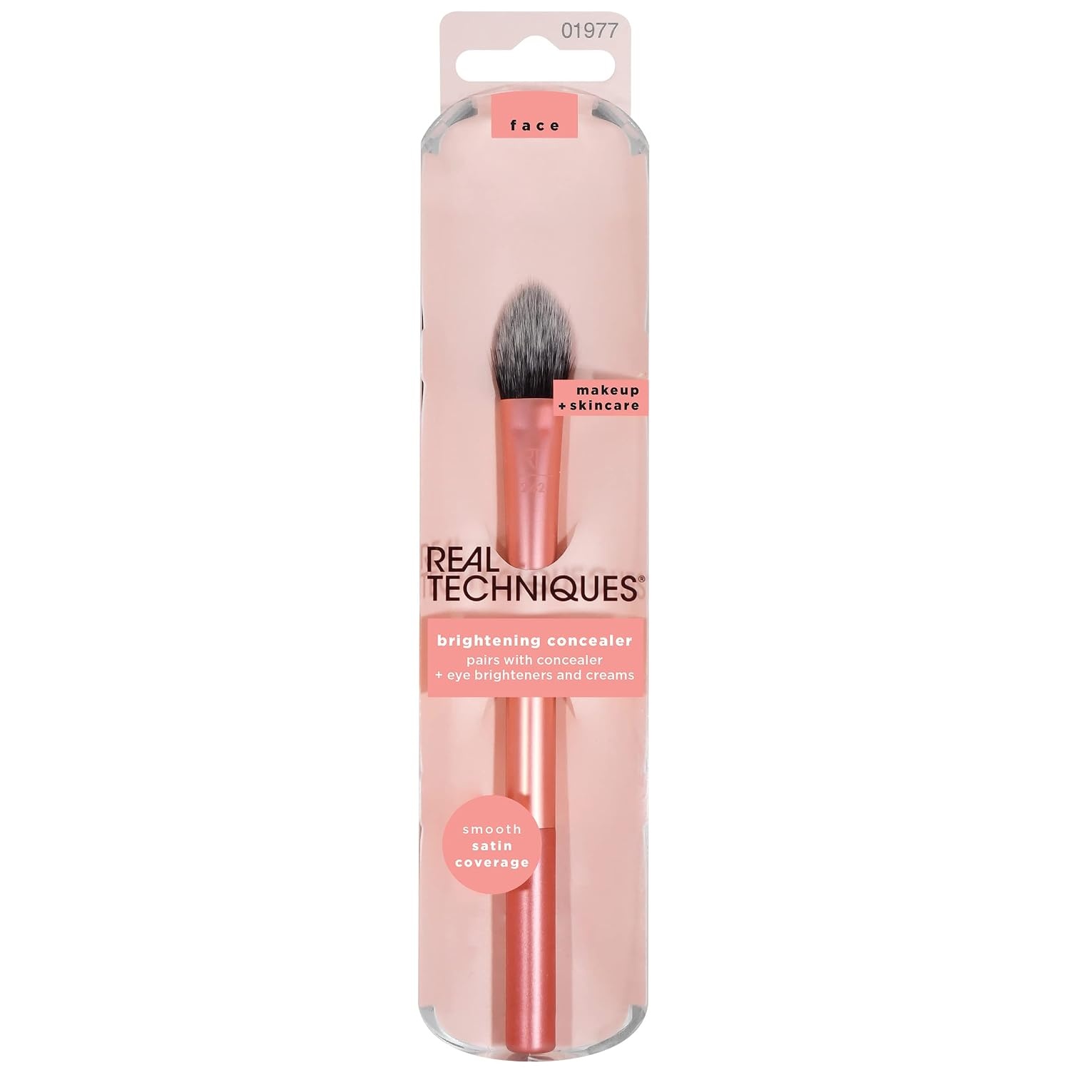 image:imageReal Techniques Expert Concealer Brush Conceal Under Eyes amp Cover Blemishes Makeup Brush For Blending Liquid amp Cream Concealer Brighten Dark Circles CrueltyFree Soft Bristles 1 CountBrightening Concealer Eye Creams Makeup Brush 1PC Pack of 2