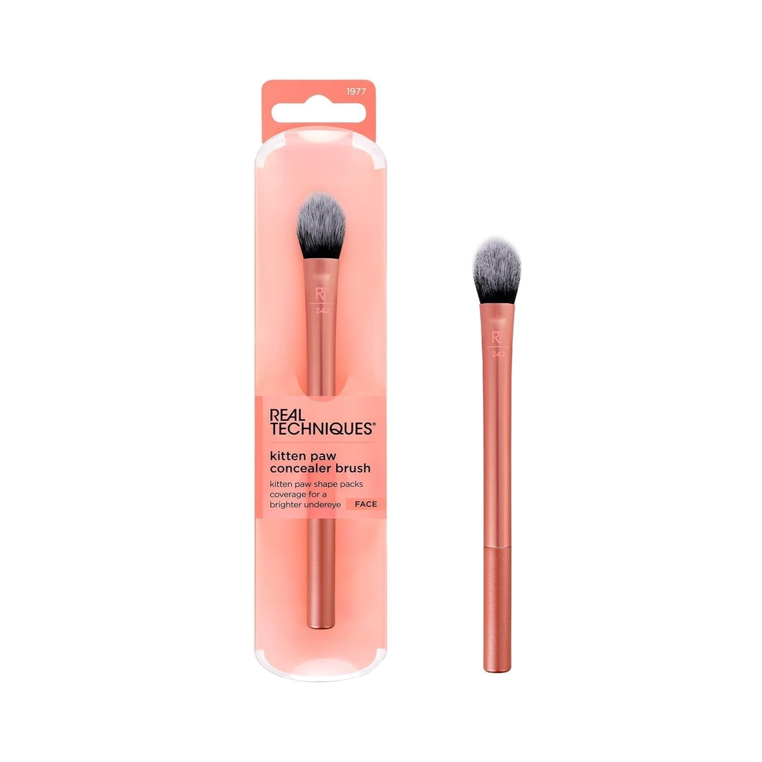 image:imageReal Techniques Expert Concealer Brush Conceal Under Eyes amp Cover Blemishes Makeup Brush For Blending Liquid amp Cream Concealer Brighten Dark Circles CrueltyFree Soft Bristles 1 CountBrightening Concealer Eye Creams Makeup Brush 1PC Pack of 2