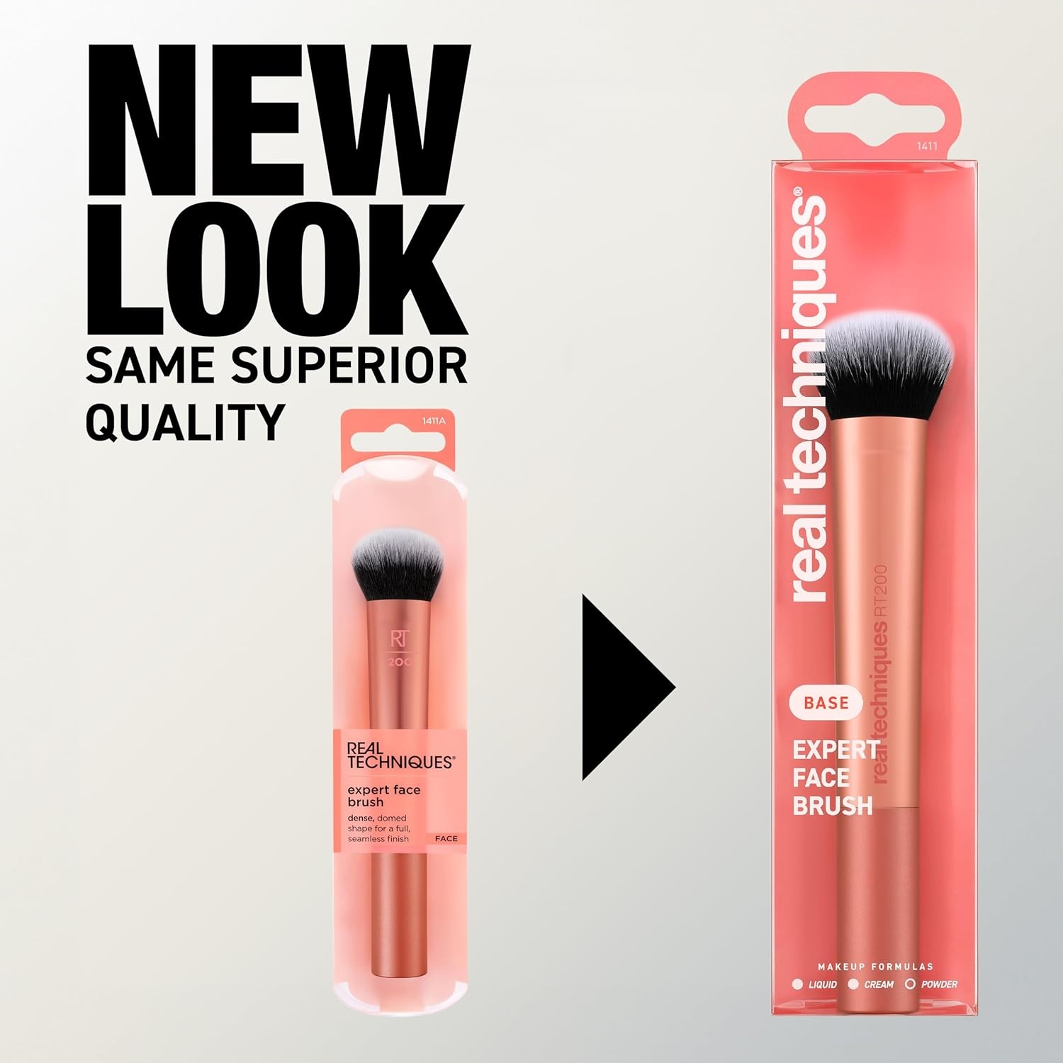 image:imageReal Techniques Expert Face Professional Foundation Makeup Brush for Even Streak Free Application Dense Bristles For Buffing Orange 1 CountExpert Face Liquid Foundation Makeup Brush