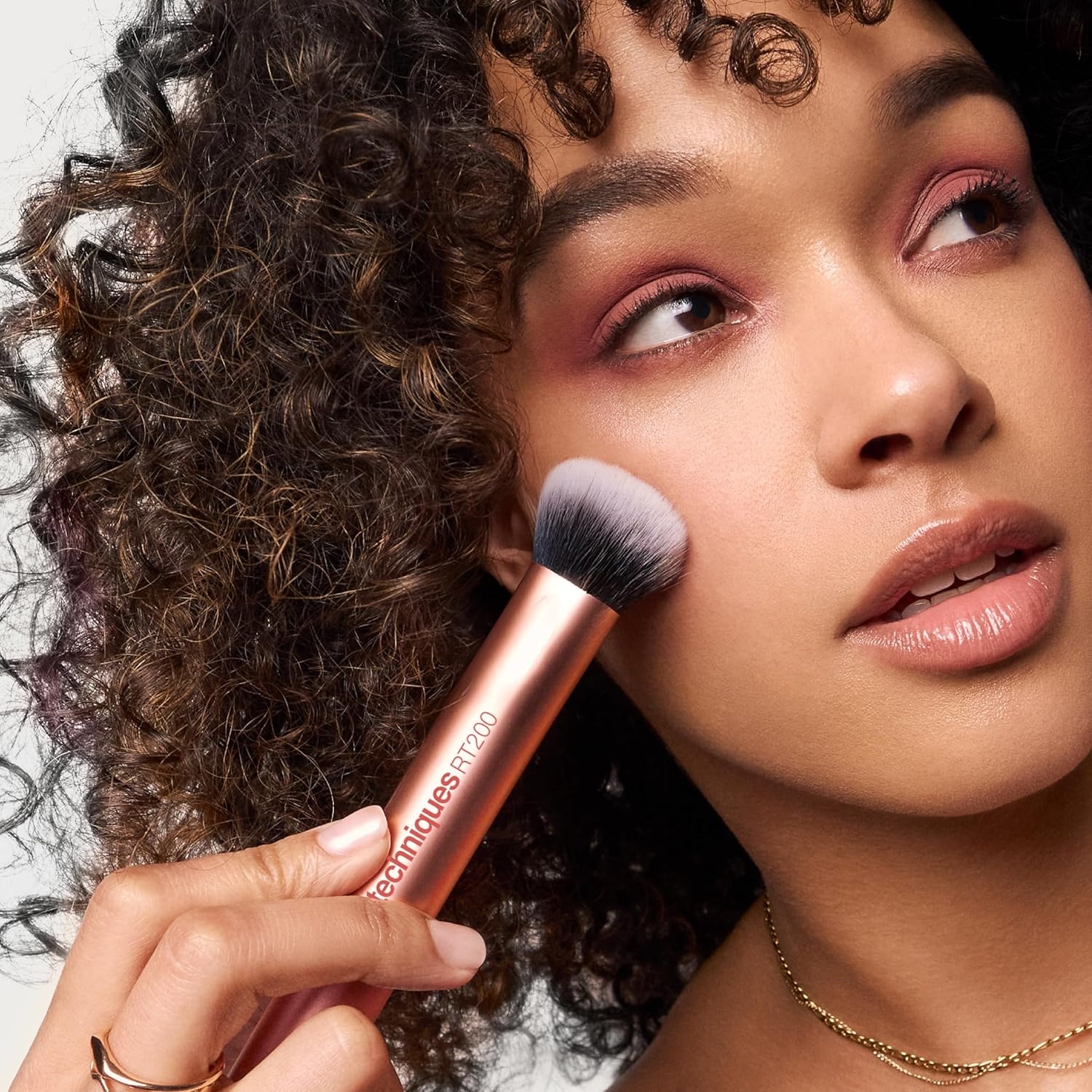 image:imageReal Techniques Expert Face Professional Foundation Makeup Brush for Even Streak Free Application Dense Bristles For Buffing Orange 1 CountExpert Face Liquid Foundation Makeup Brush
