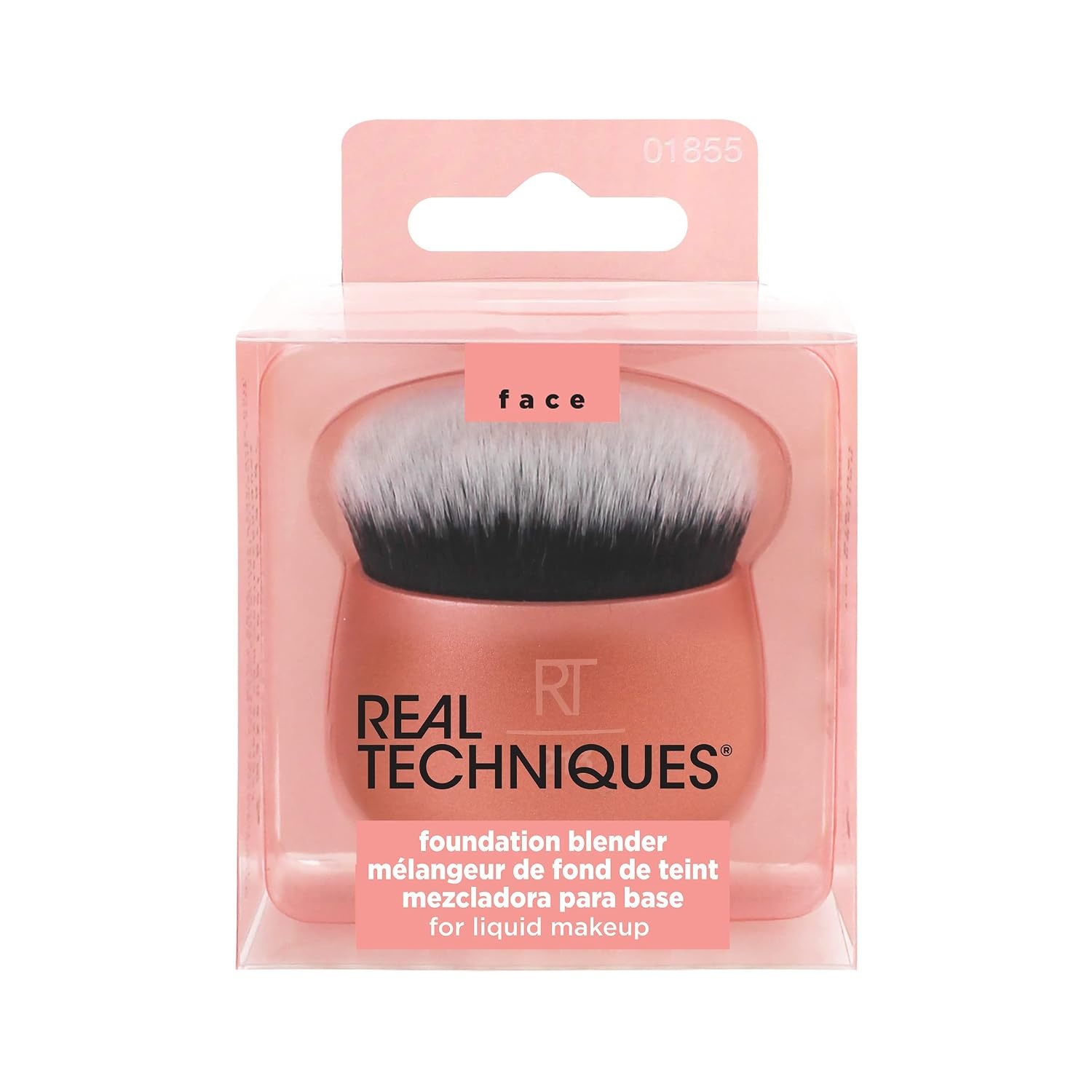 image:imageReal Techniques Foundation Makeup Blender Kabuki Brush For Face or Body Makeup Works With Liquid or Cream Foundation No Handle Blend amp Buff Makeup Dense Synthetic Bristles 1 CountOrange