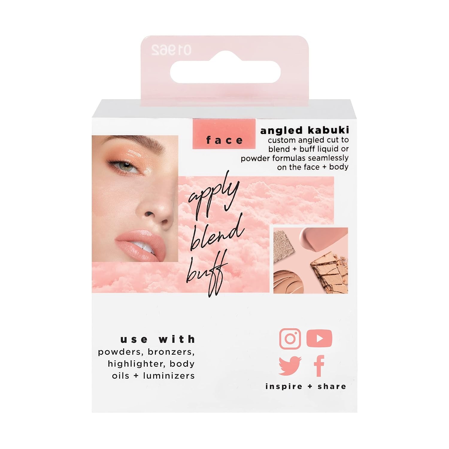 image:imageReal Techniques Foundation Makeup Blender Kabuki Brush For Face or Body Makeup Works With Liquid or Cream Foundation No Handle Blend amp Buff Makeup Dense Synthetic Bristles 1 CountOrange