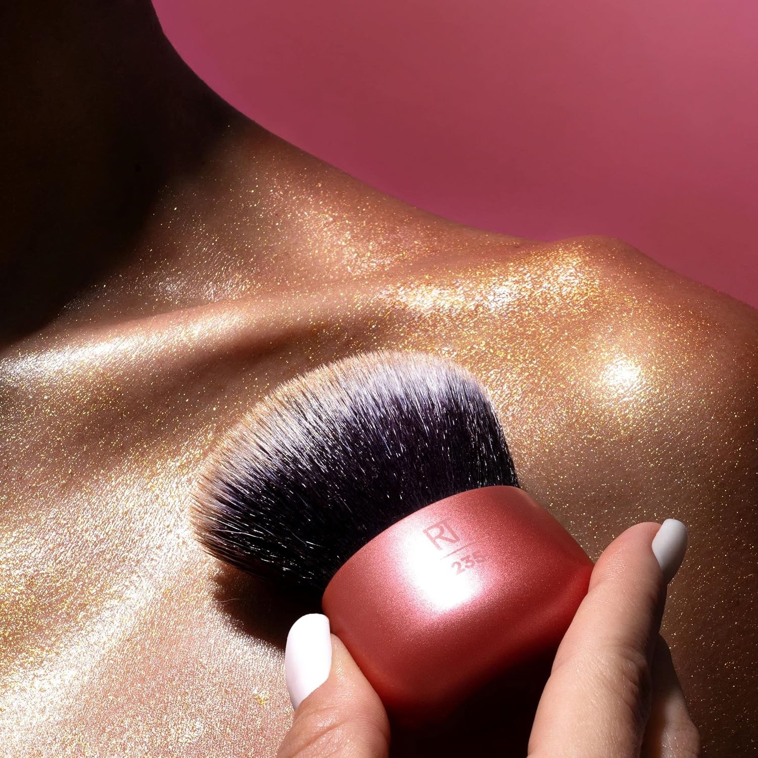 image:imageReal Techniques Foundation Makeup Blender Kabuki Brush For Face or Body Makeup Works With Liquid or Cream Foundation No Handle Blend amp Buff Makeup Dense Synthetic Bristles 1 CountOrange