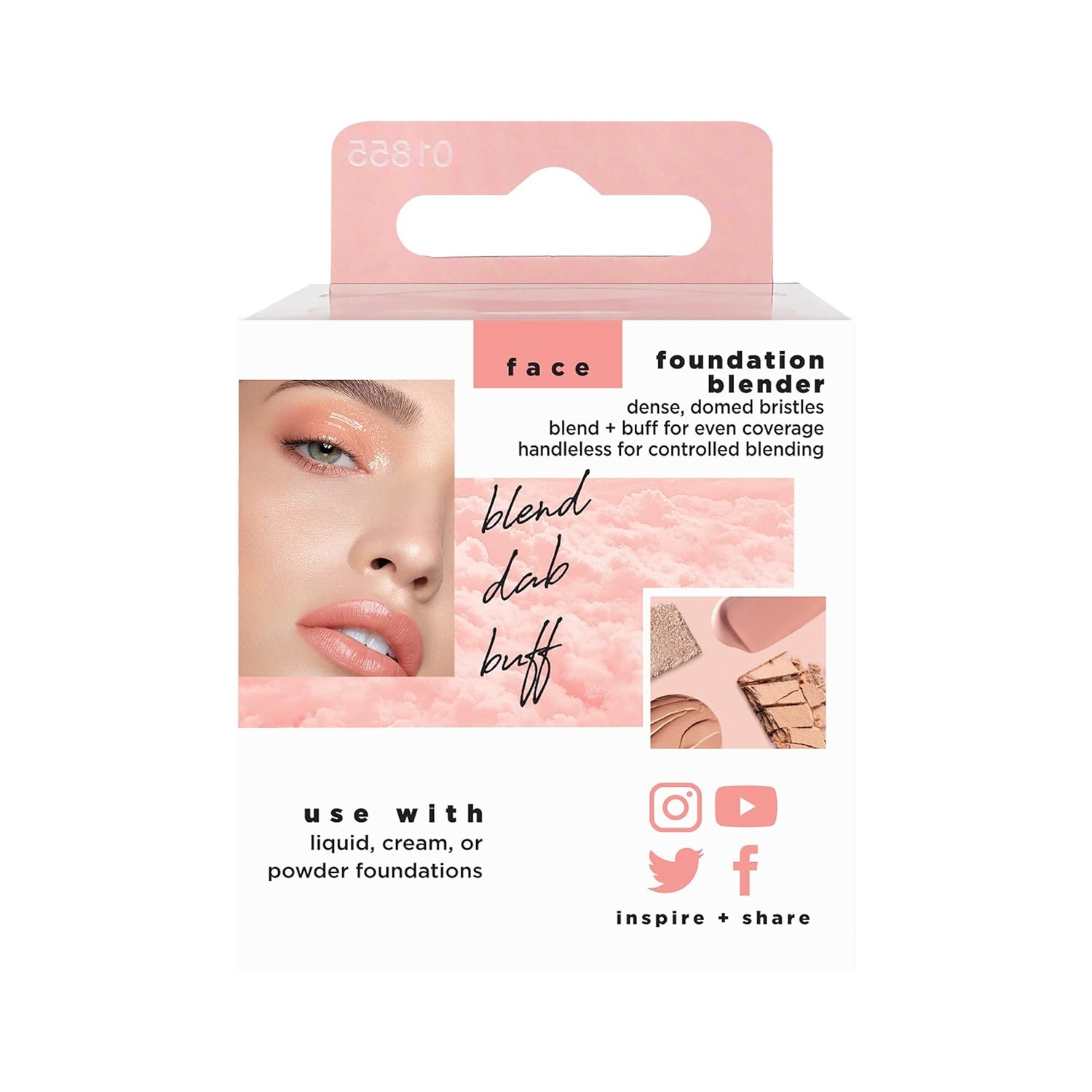 image:imageReal Techniques Foundation Makeup Blender Kabuki Brush For Face or Body Makeup Works With Liquid or Cream Foundation No Handle Blend amp Buff Makeup Dense Synthetic Bristles 1 CountOrange