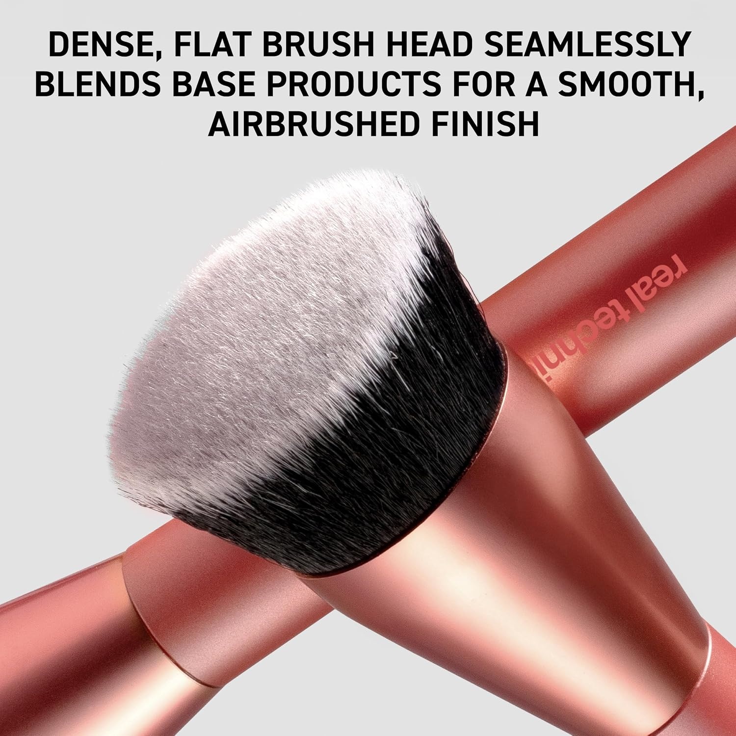 image:imageReal Techniques Glow Round Base Makeup Brush For Liquid amp Cream Makeup Flat Top Foundation Brush For Buffing amp Blending Up Coverage Dense Synthetic Bristles Vegan amp Cruelty Free 1 CountGlow Brush