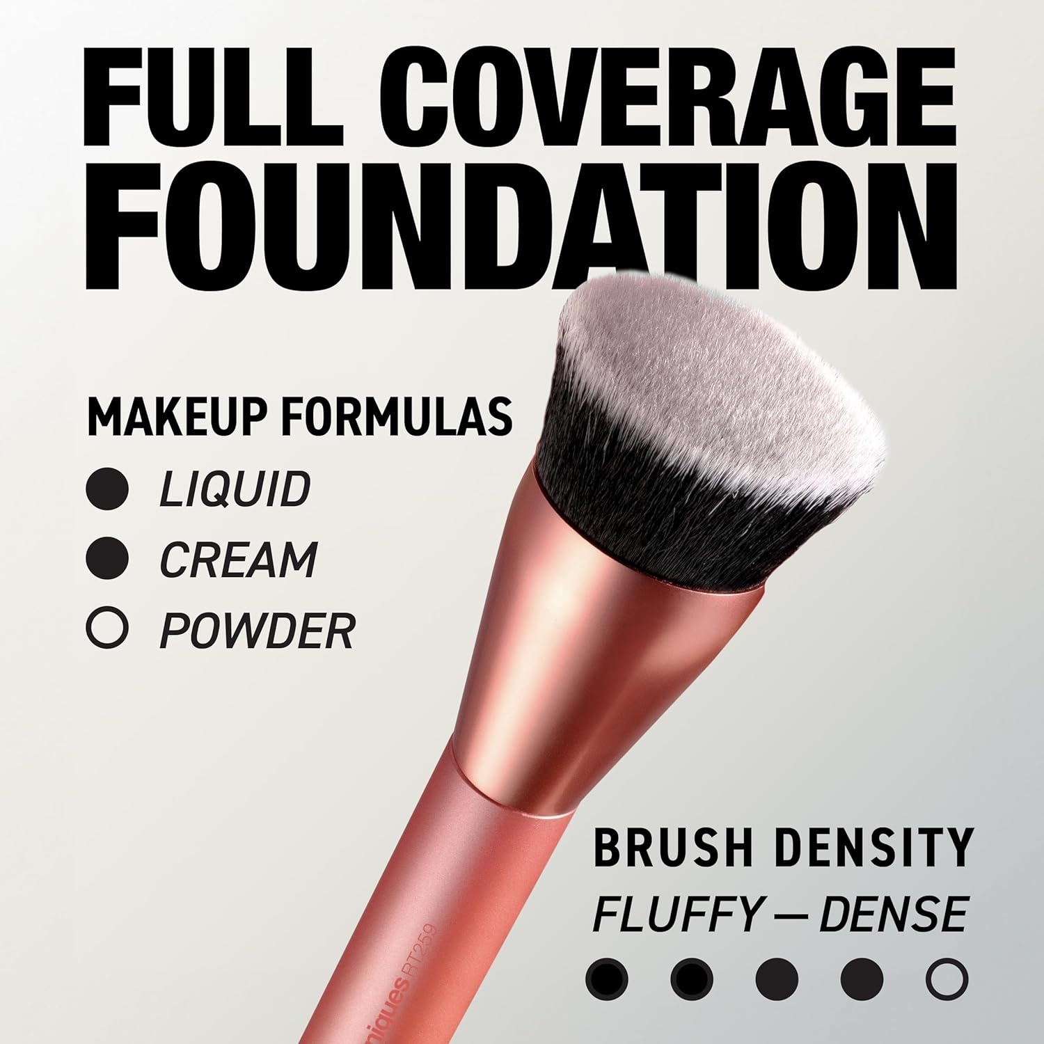 image:imageReal Techniques Glow Round Base Makeup Brush For Liquid amp Cream Makeup Flat Top Foundation Brush For Buffing amp Blending Up Coverage Dense Synthetic Bristles Vegan amp Cruelty Free 1 CountGlow Brush