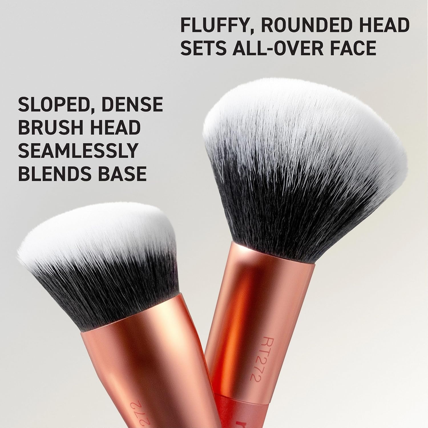 image:imageReal Techniques Liquid amp Powder Base Brush DualPurpose Foundation Makeup Brush for Liquid Foundation Skin Tint amp Setting Powder Synthetic Bristles Vegan amp CrueltyFree