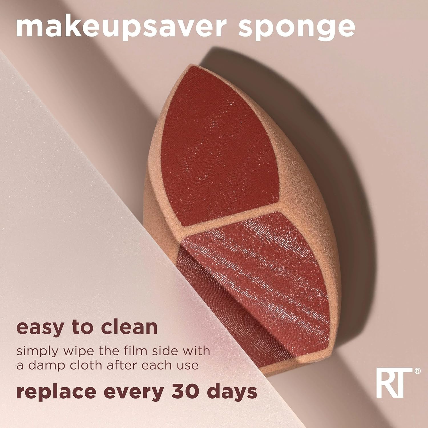 image:imageReal Techniques Makeupsaver Sponge Brush Trio Makeup Blending Sponge amp Brushes For Liquid amp Cream Foundation Natural Finish amp Reduces Makeup Waste Cruelty amp LatexFree 3 Piece Set