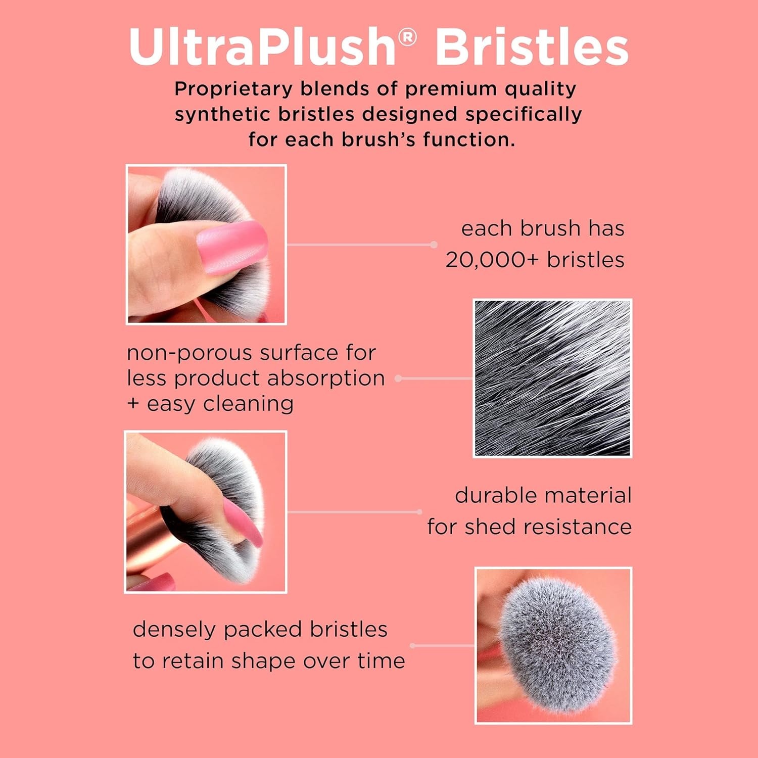 image:imageReal Techniques Mini Multitask Makeup Brush For Blush Bronzer amp Powder Face Brush with CustomCut Synthetic Bristles For Loose amp Pressed Powder Travel Sized Vegan amp CrueltyFree 1 Count1 Count Pack of 1