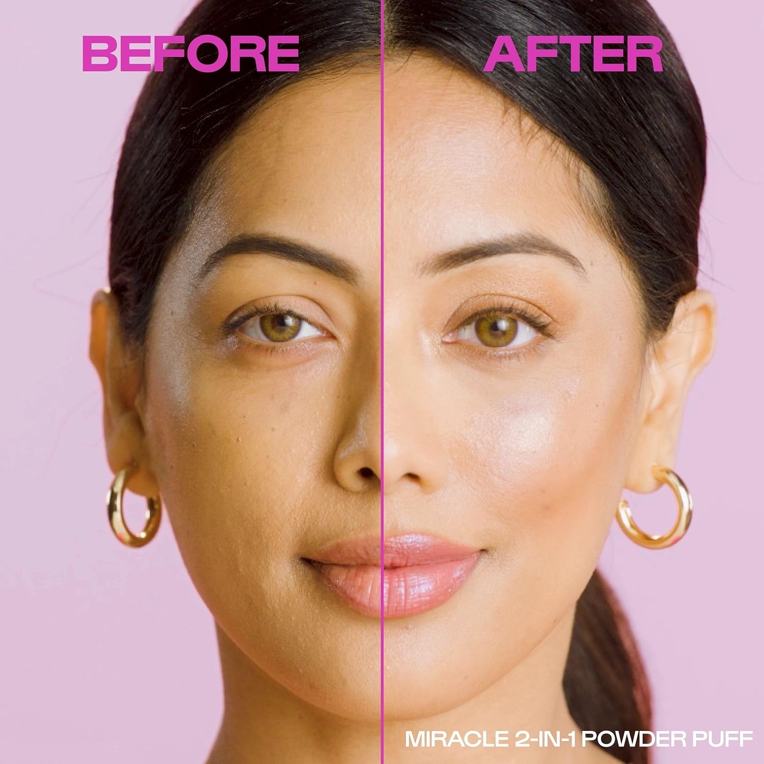image:imageReal Techniques Miracle 2In1 Powder Puff 2 Pack DualSided Full Size Makeup Blending Puff Reversible Elastic Band Makeup Sponge amp Powder Puff For Liquid Cream amp Powder Products CruletyFree
