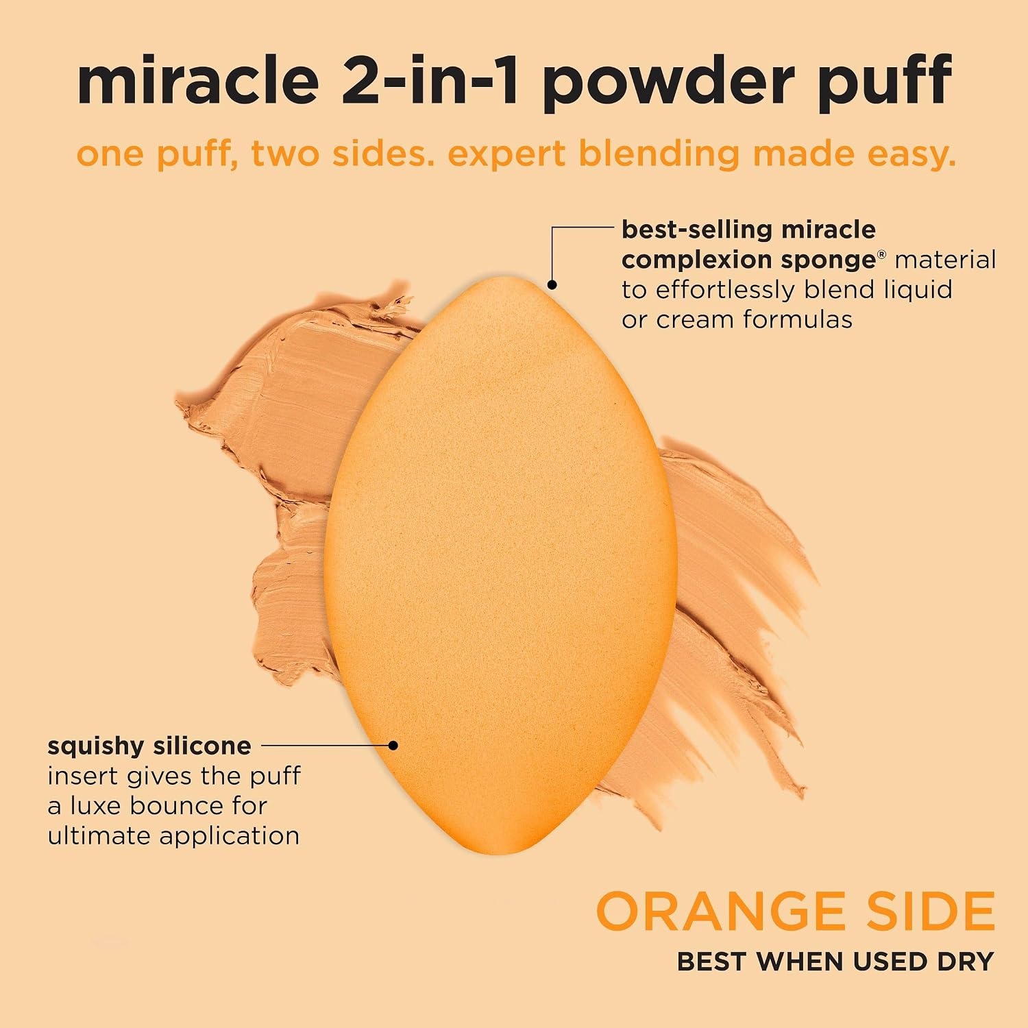 image:imageReal Techniques Miracle 2In1 Powder Puff 4 Pack DualSided Full Size Makeup Blending Puff Reversible Elastic Band Makeup Sponge amp Powder Puff For Liquid Cream amp Powder Products CrueltyFree