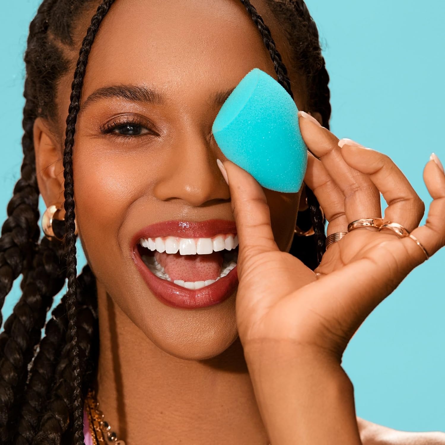 image:imageReal Techniques Miracle Airblend Makeup Sponge Matte Makeup Blending Sponge For Liquid Cream amp Powder Products Offers Medium To Full Coverage Foundation Sponge LatexFree Foam 2 Count